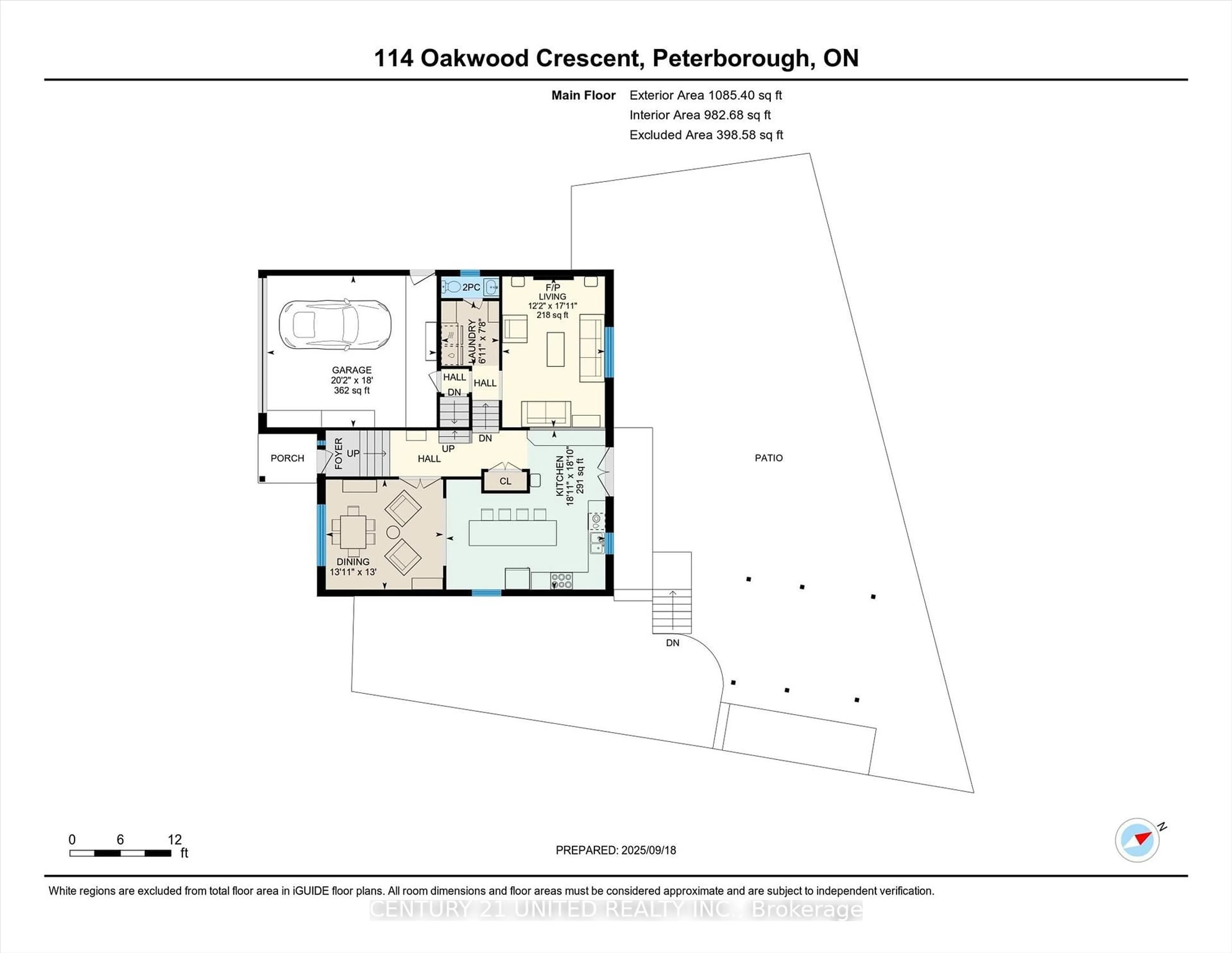 Floor plan for 114 Oakwood Cres, Peterborough Ontario K9J 1N3