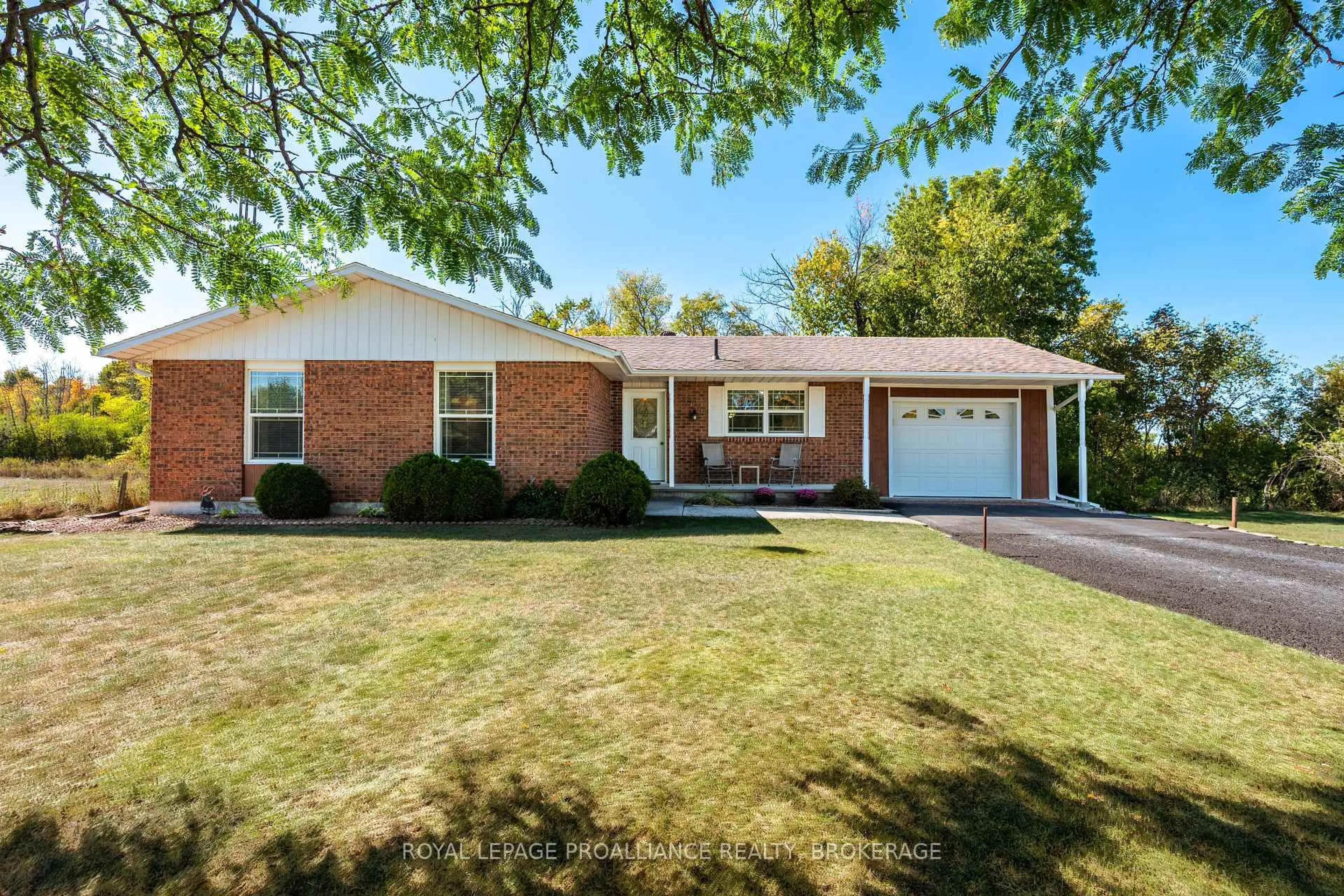 Home with brick exterior material, street for 3297 McGarvey Rd, Inverary Ontario K0H 1X0