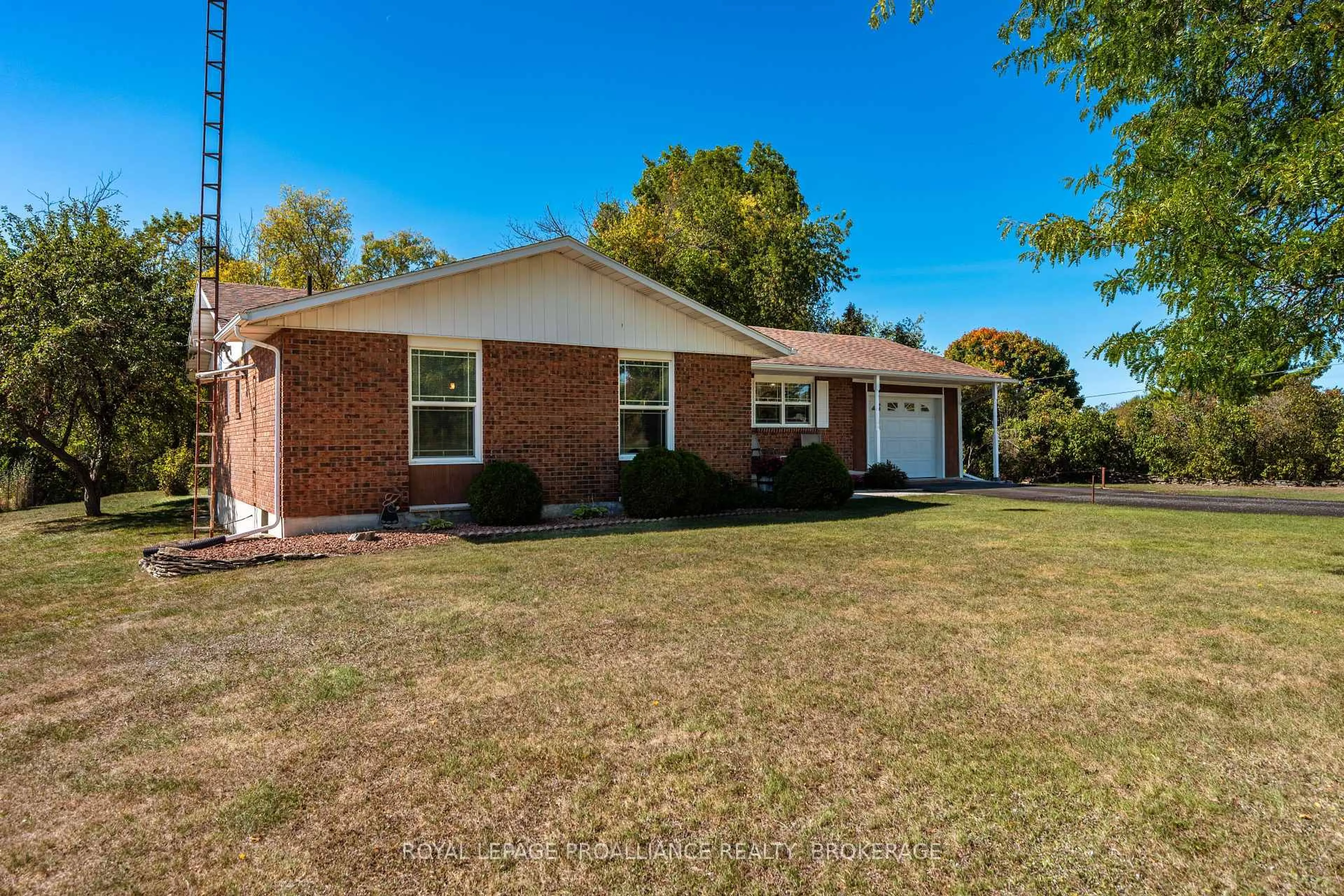 Home with brick exterior material, street for 3297 McGarvey Rd, Inverary Ontario K0H 1X0
