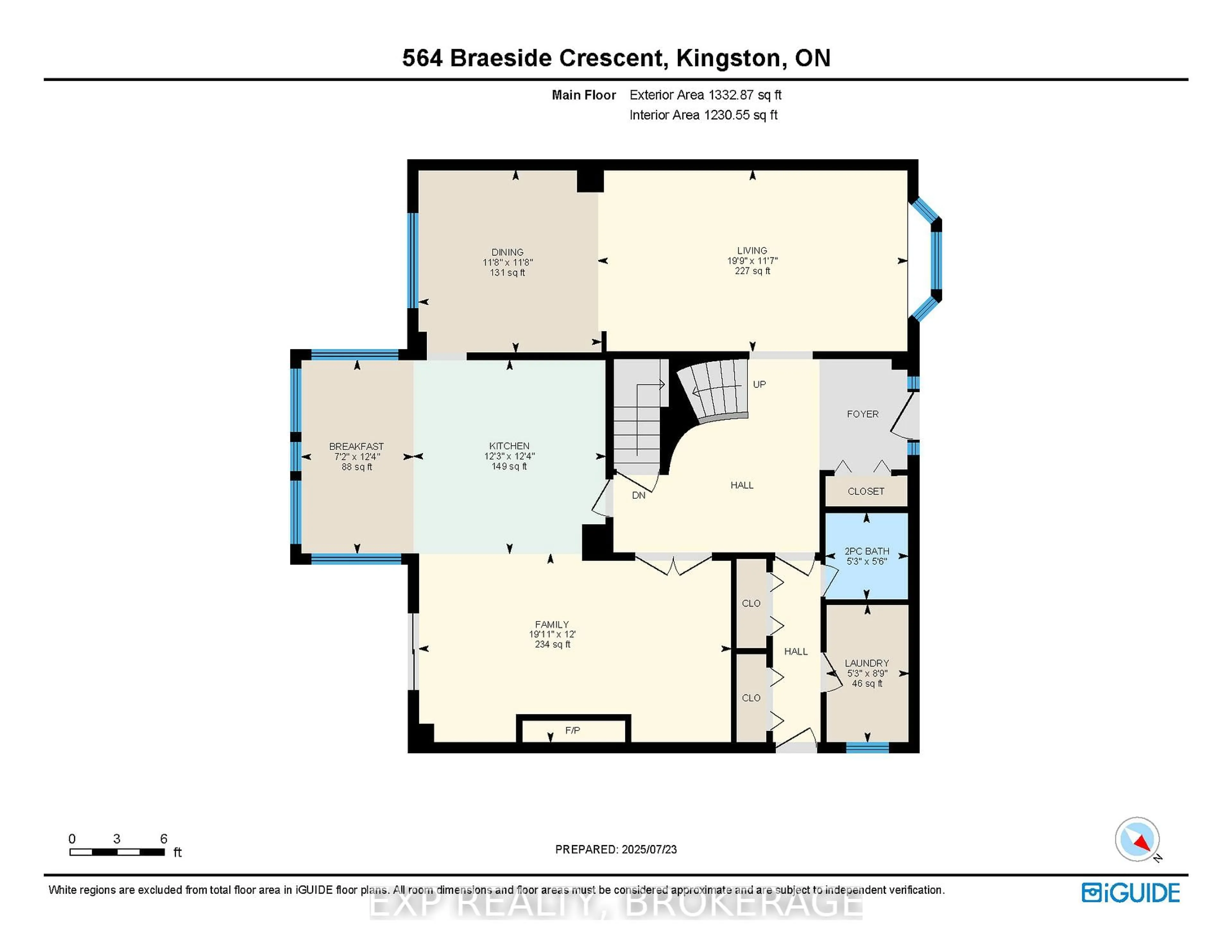 Floor plan for 564 BRAESIDE Cres, Kingston Ontario K7P 1G8