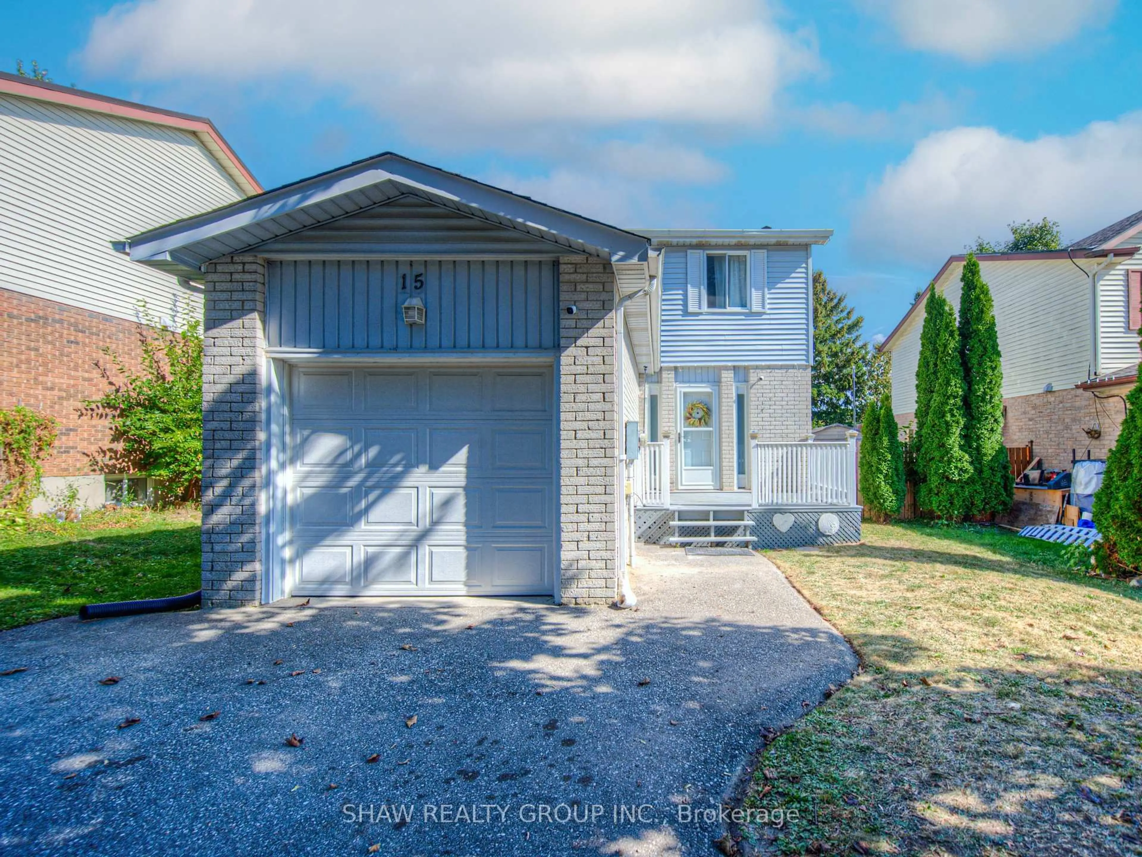 Home with vinyl exterior material, street for 15 Glendan Crt, Cambridge Ontario N1R 7N4