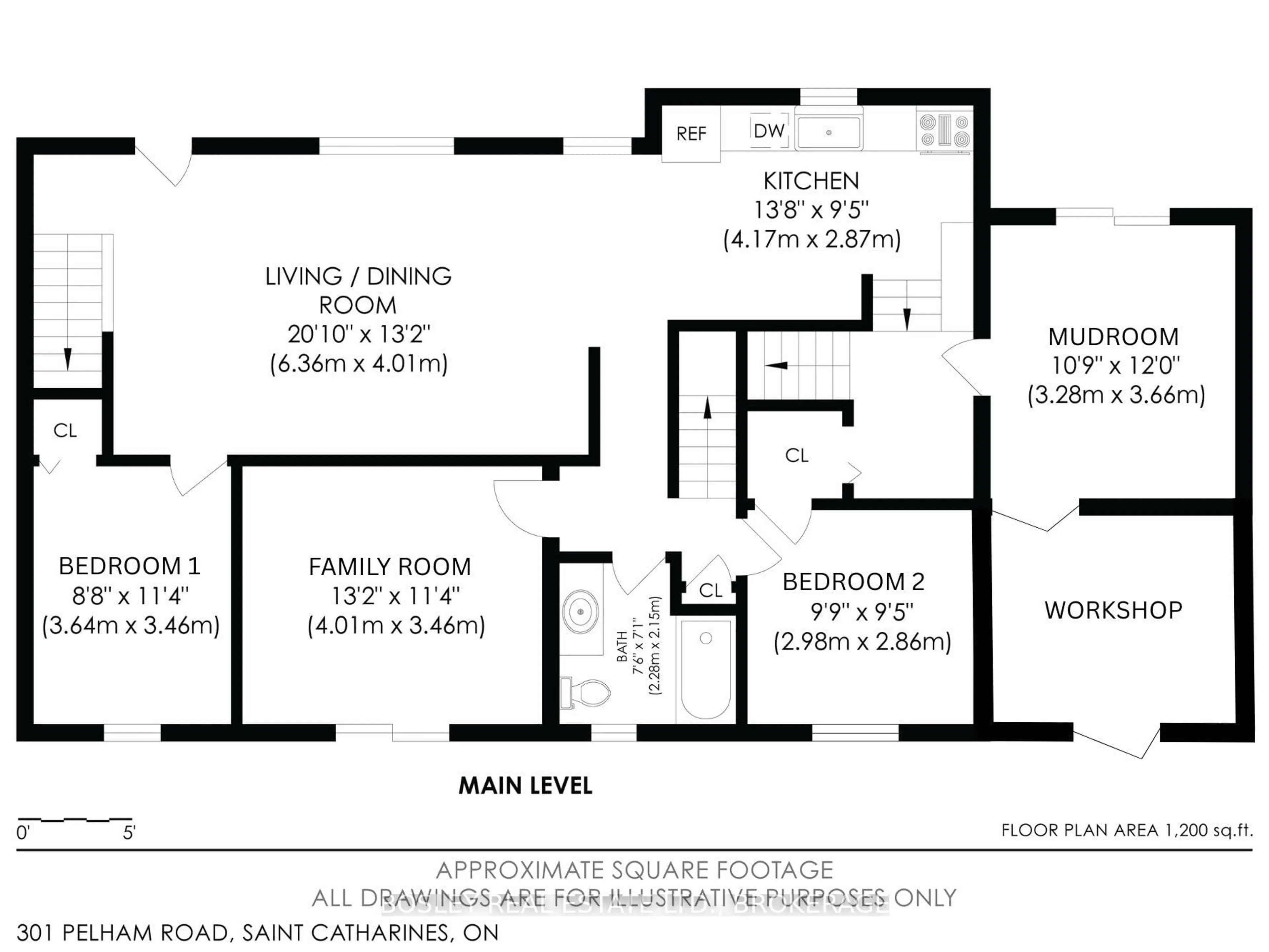 Floor plan for 301 Pelham Rd, St. Catharines Ontario L2S 1Y4