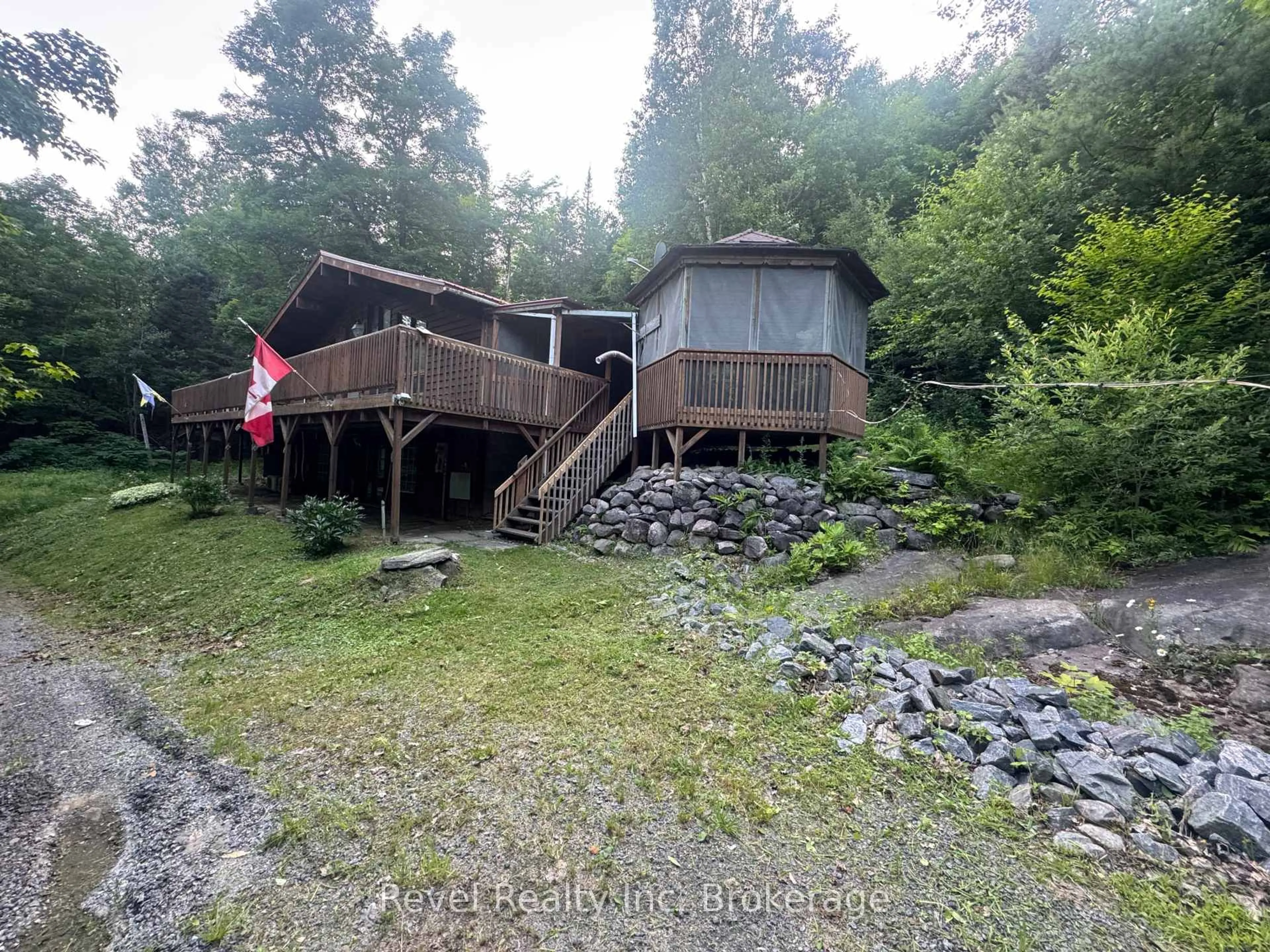 A pic from outside/outdoor area/front of a property/back of a property/a pic from drone, water/lake/river/ocean view for 1670 Forest Lake Rd, Joly Ontario P0A 1Z0
