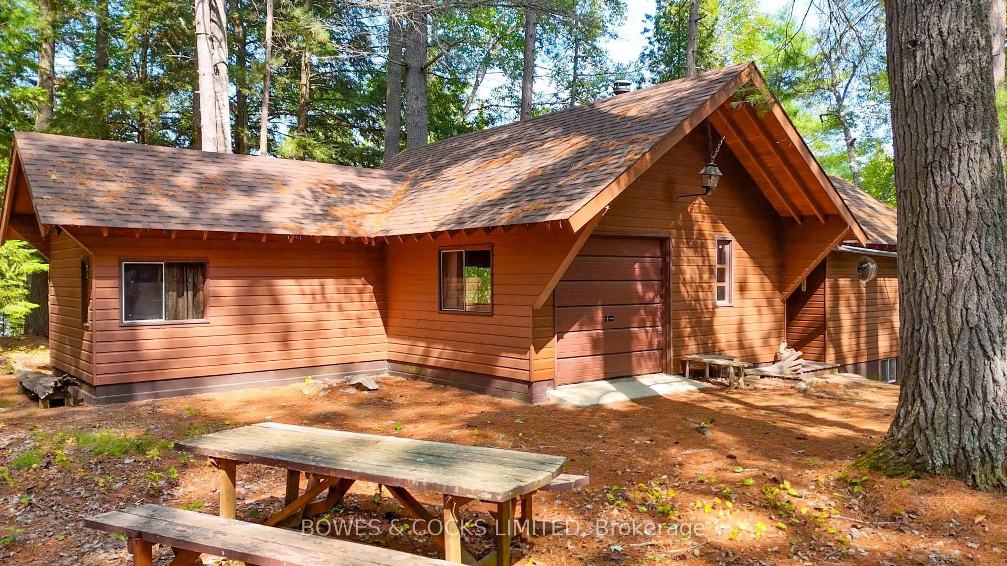 Patio, forest/trees view for 915 Madawaska River Dr, Combermere Ontario K0J 1L0