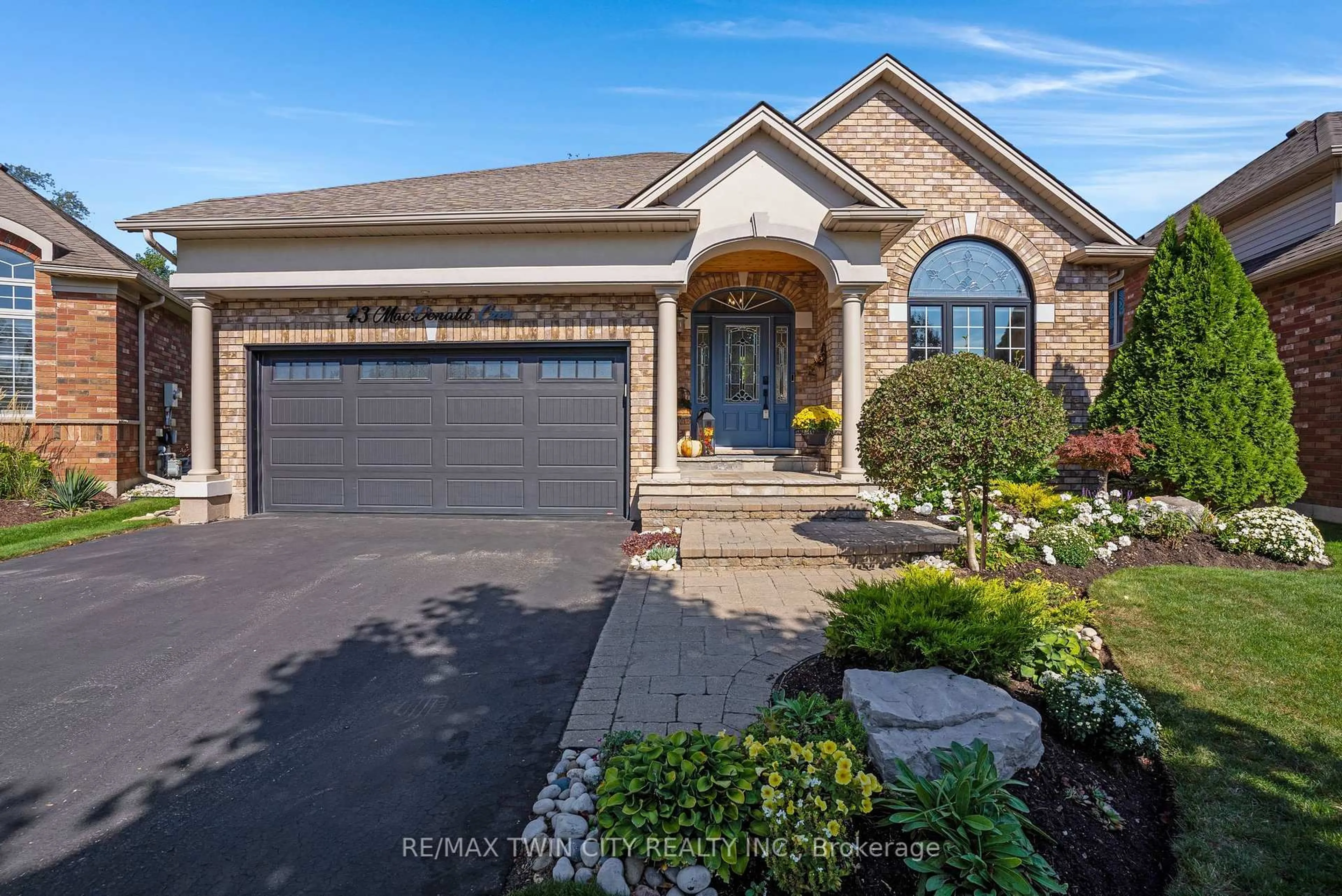 Home with brick exterior material, street for 43 MacDonald Cres, Brantford Ontario N3R 8B1