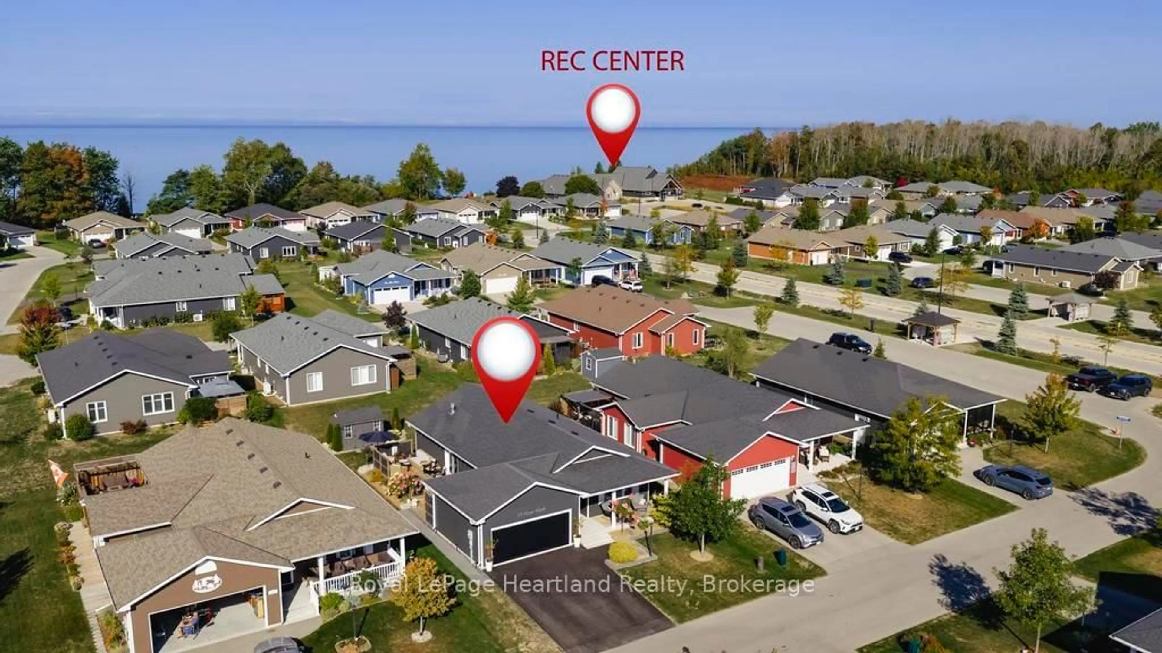 A pic from outside/outdoor area/front of a property/back of a property/a pic from drone, water/lake/river/ocean view for 14 BLUE Blvd, Ashfield-Colborne-Wawanosh Ontario N7A 0B8