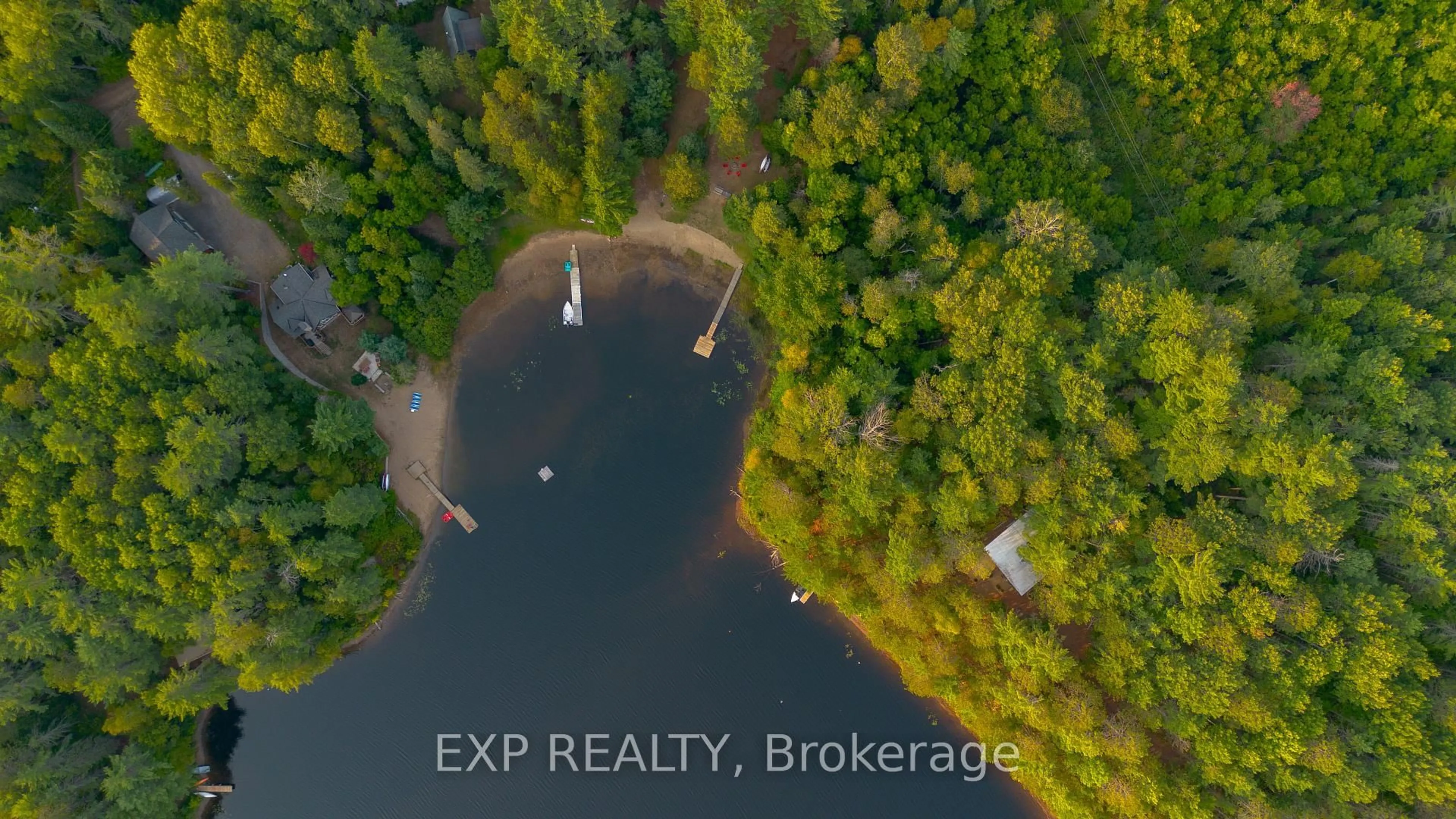 A pic from outside/outdoor area/front of a property/back of a property/a pic from drone, water/lake/river/ocean view for 1301 Dombroskie Rd, Barry's Bay Ontario K0J 1B0