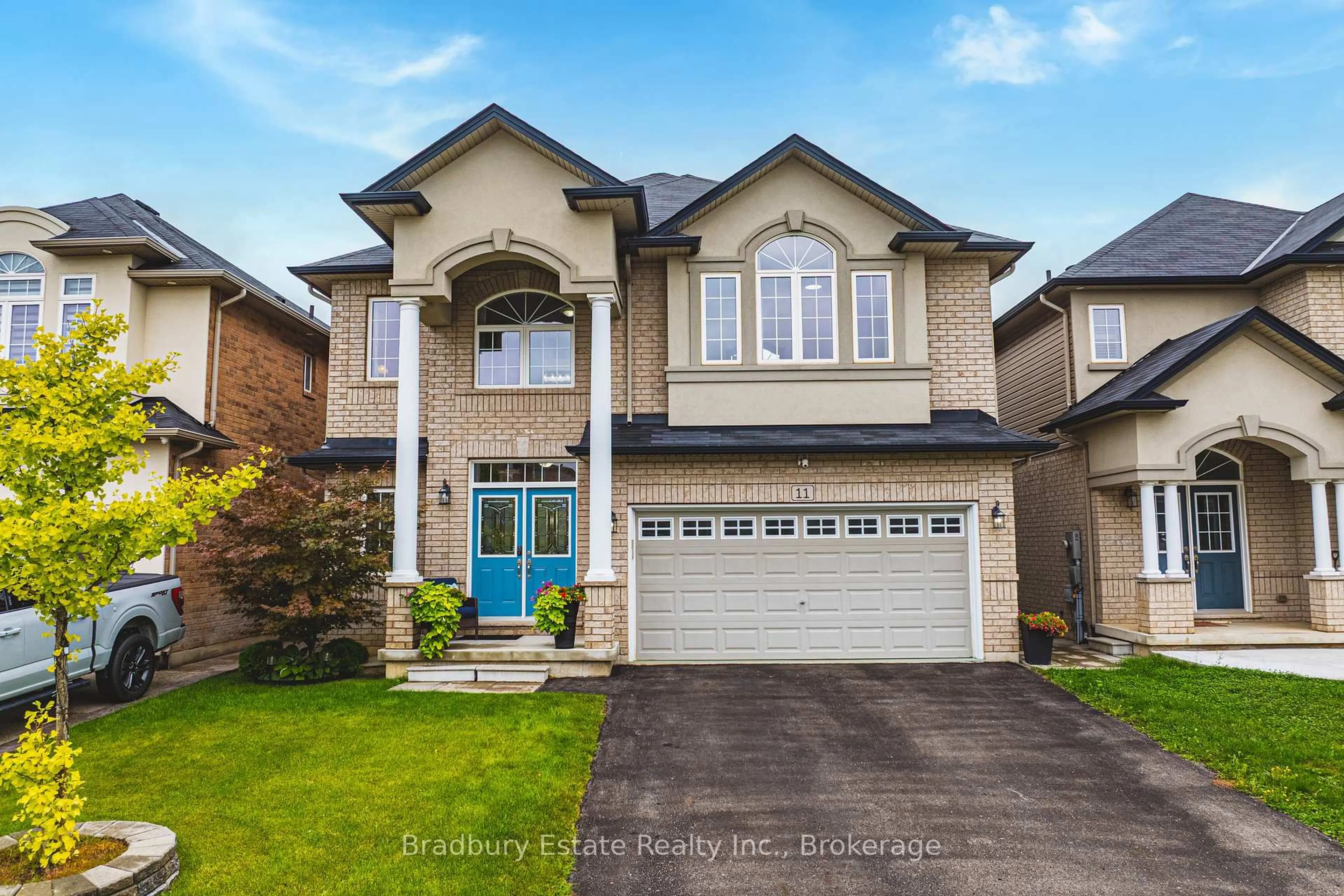 Home with brick exterior material, street for 11 Weathering Hts, Hamilton Ontario L8J 0E6