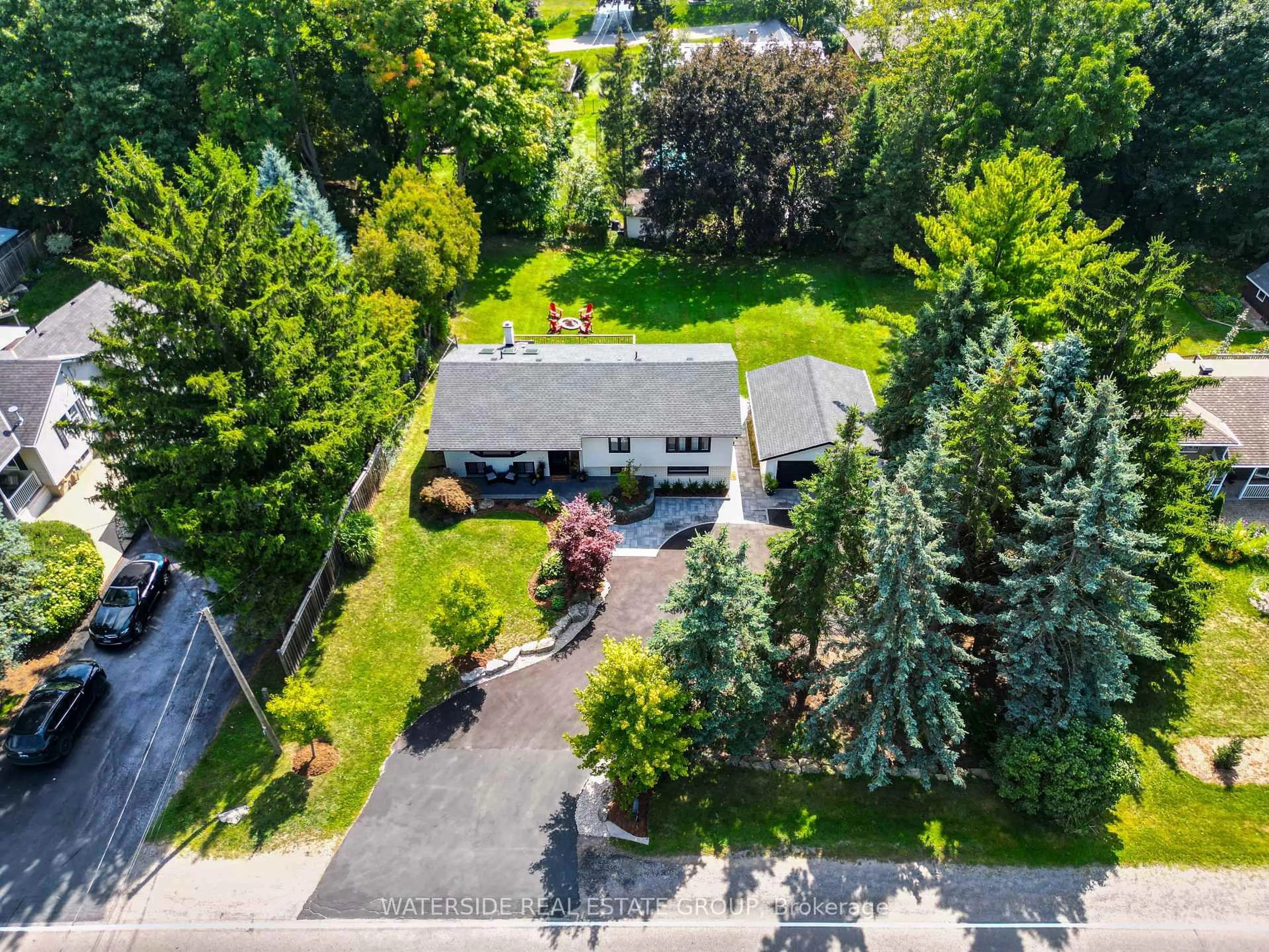 A pic from outside/outdoor area/front of a property/back of a property/a pic from drone, street for 113 Hwy 8 Highway, Hamilton Ontario L9H 4V7