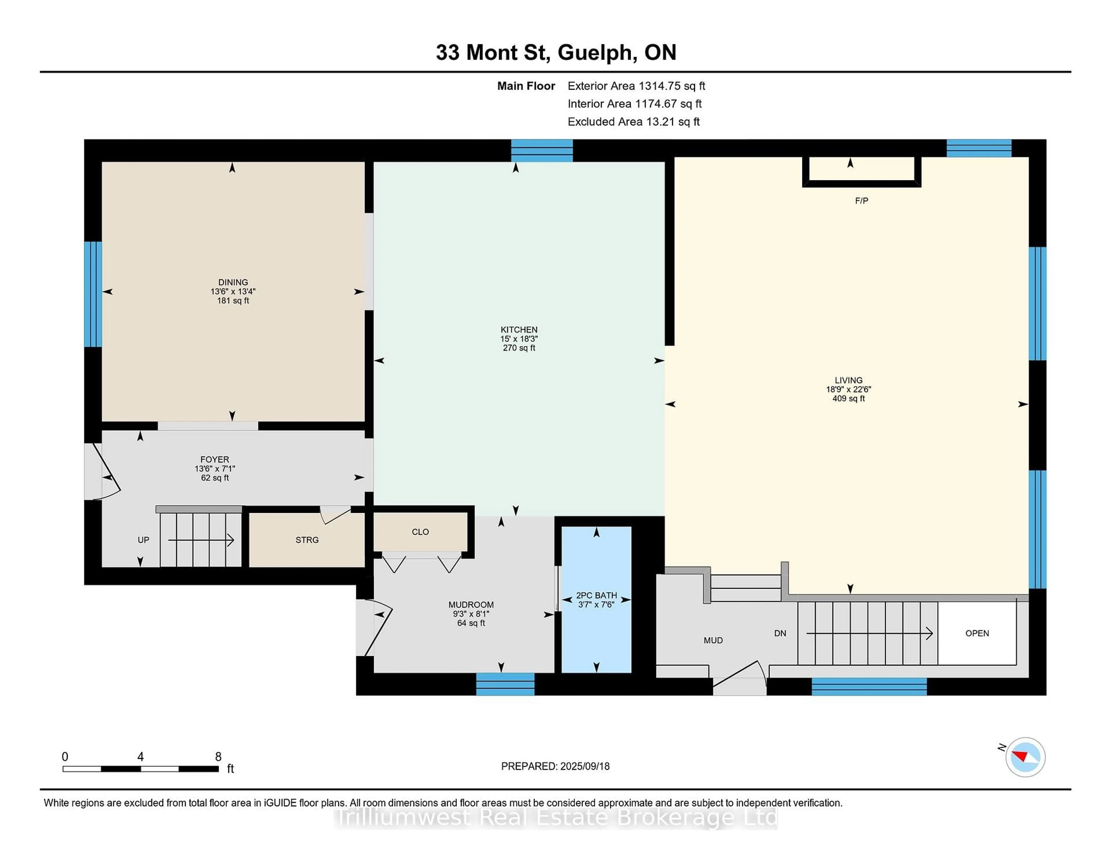 Floor plan for 33 Mont St, Guelph Ontario N1H 2A5