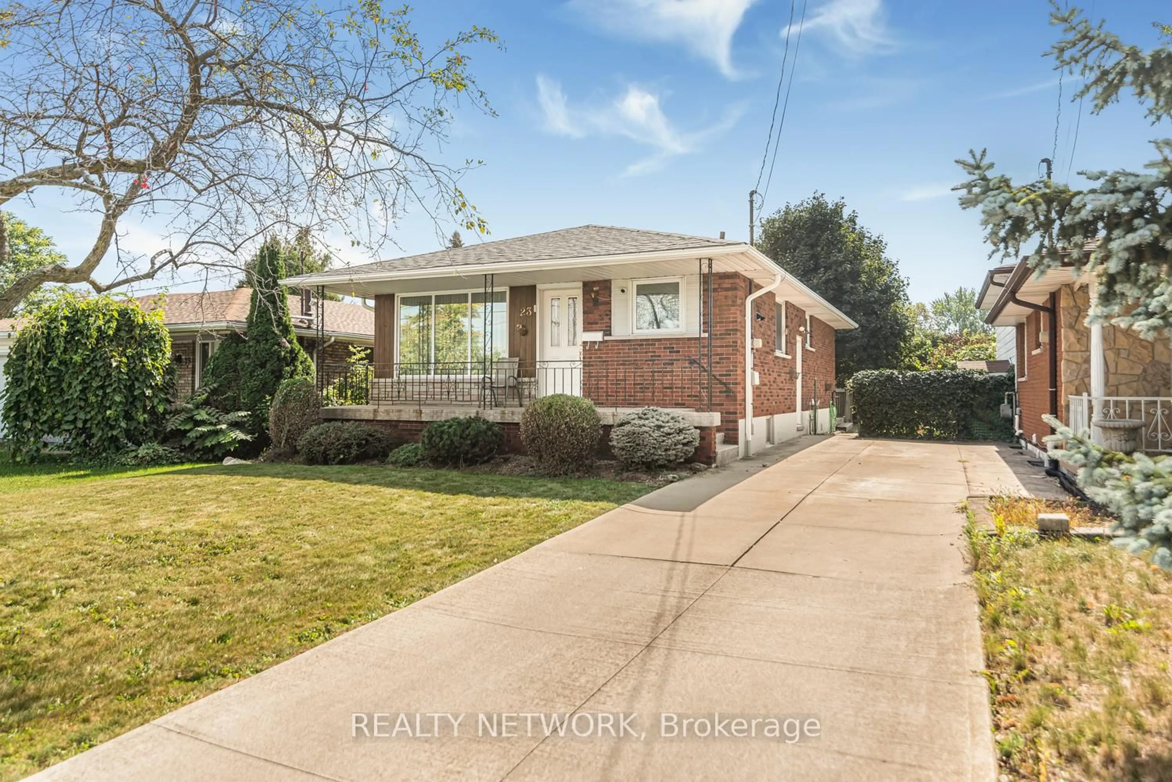 Home with brick exterior material, street for 23 Tyrone Dr, Hamilton Ontario L9C 2M6