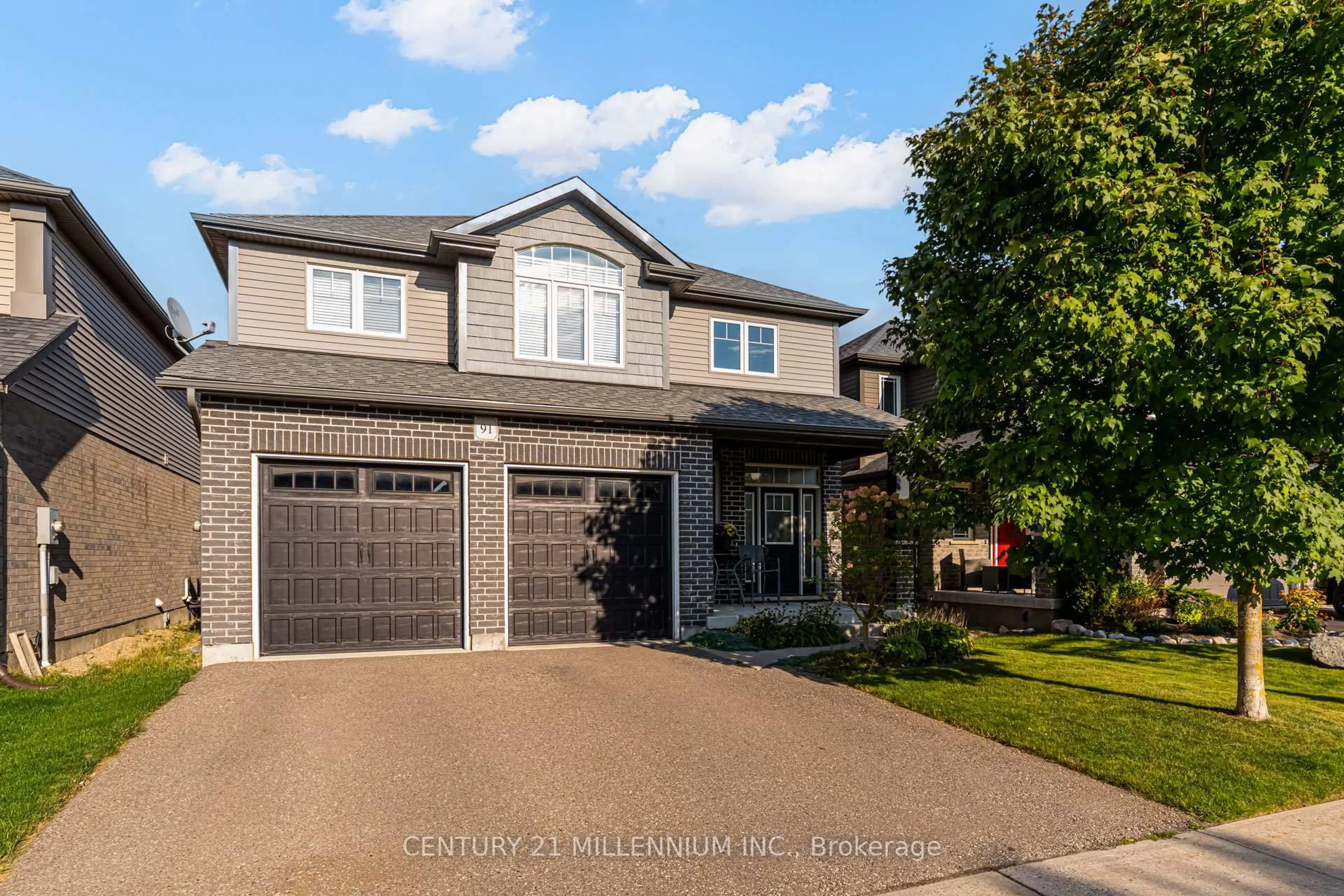 Home with brick exterior material, street for 91 Taylor Dr, East Luther Grand Valley Ontario L9W 6P4