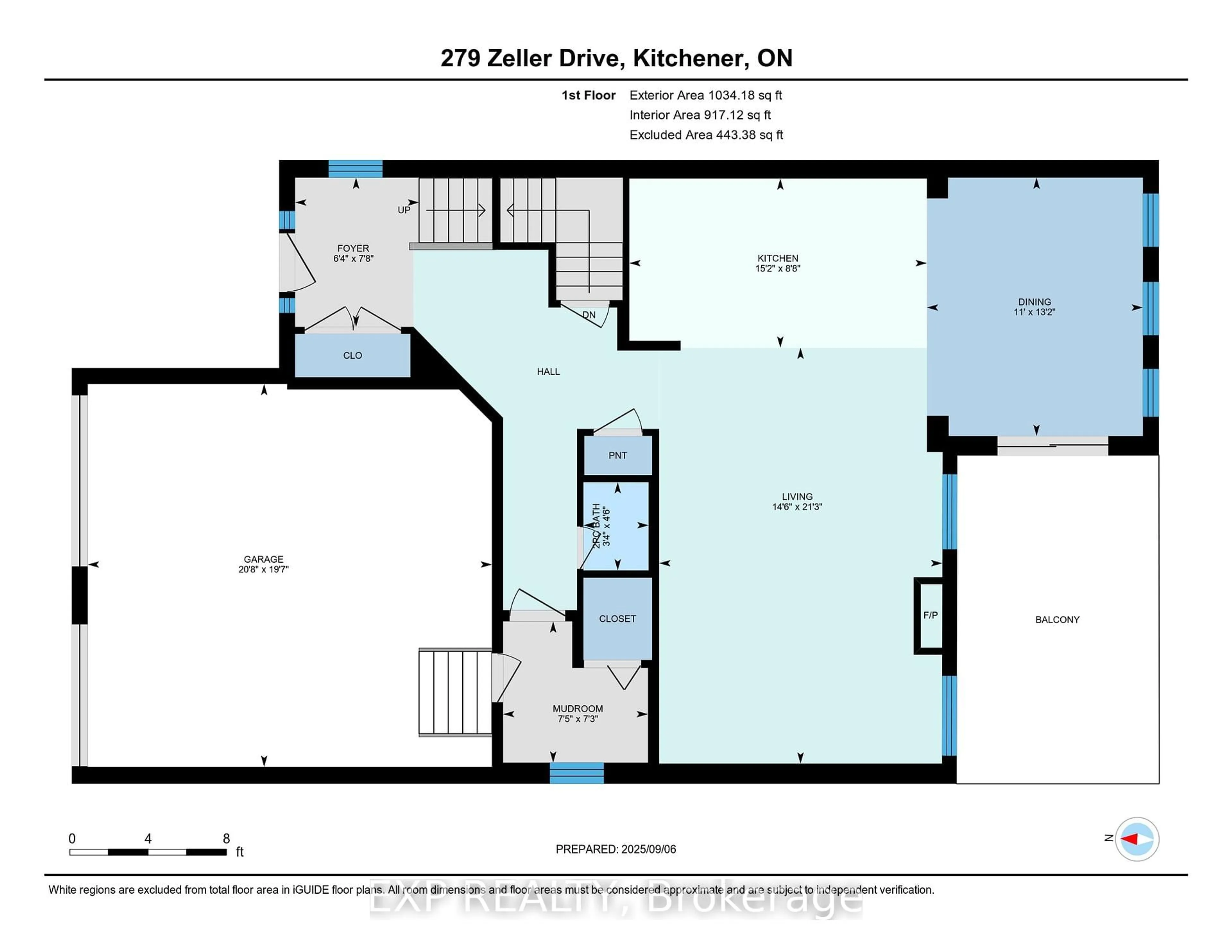 Floor plan for 279 Zeller Dr, Kitchener Ontario N2A 0B2