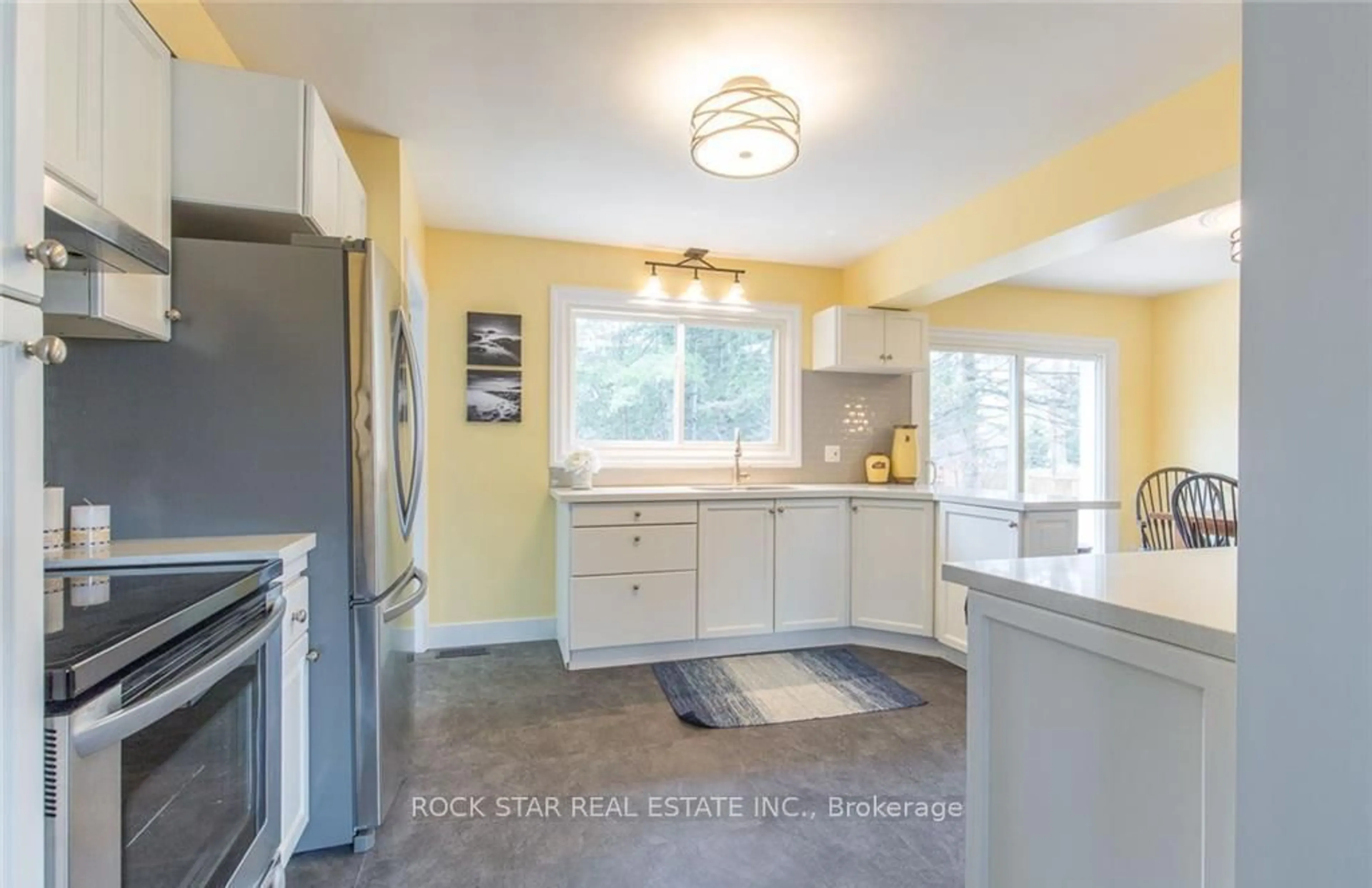 Open concept kitchen, ceramic/tile floor for 14 Dunsdon St, Brantford Ontario N3R 3J3