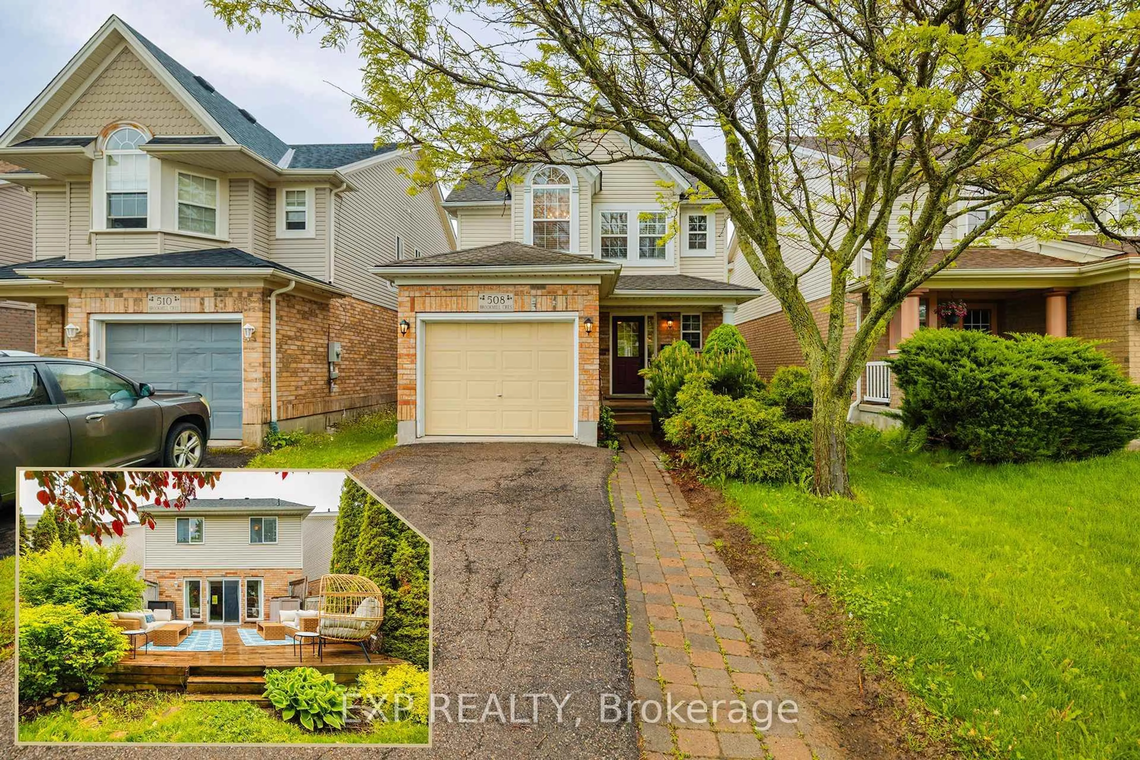 A pic from outside/outdoor area/front of a property/back of a property/a pic from drone, street for 508 Brookmill Cres, Waterloo Ontario N2V 2M1