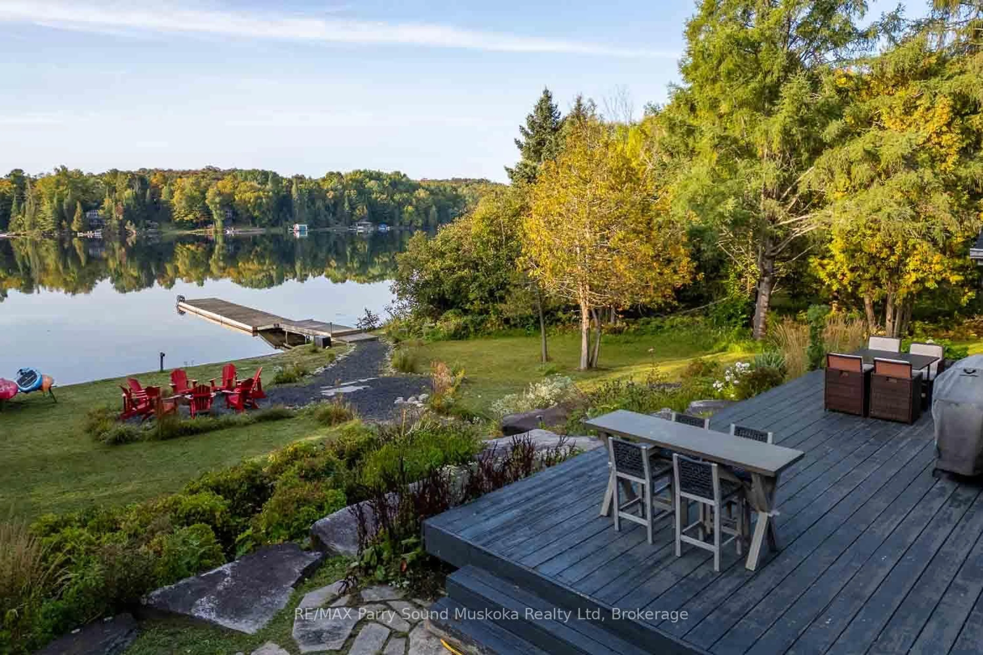 Patio, water/lake/river/ocean view for 1075 Sawmill Lane, Lake of Bays Ontario P1H 2J6