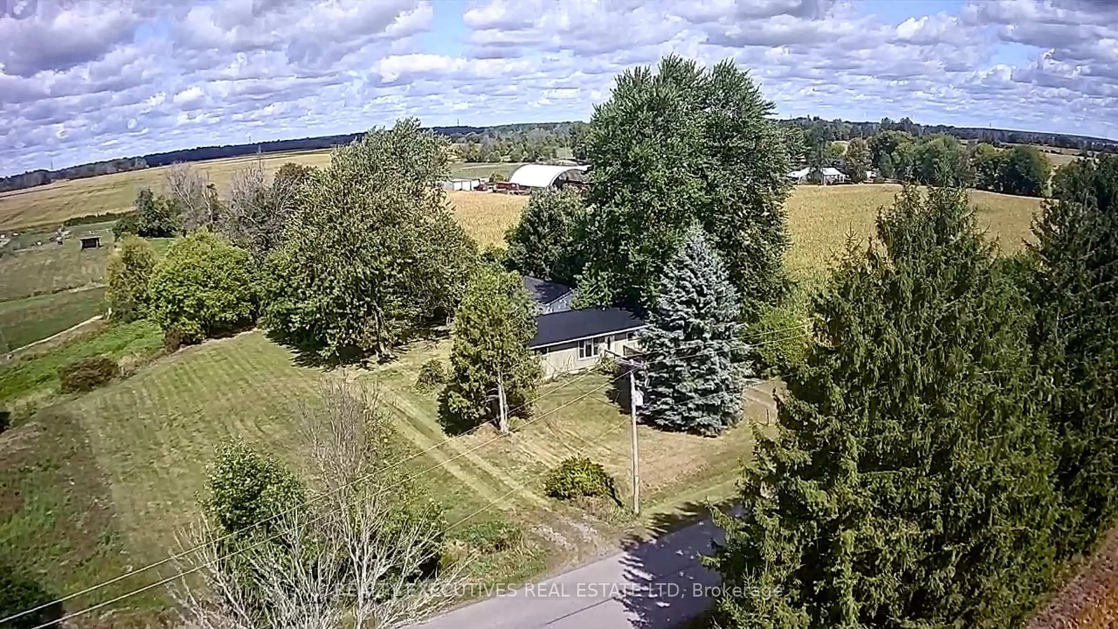 A pic from outside/outdoor area/front of a property/back of a property/a pic from drone, forest/trees view for 10539 Gilmour Rd, South Dundas Ontario K0E 1C0