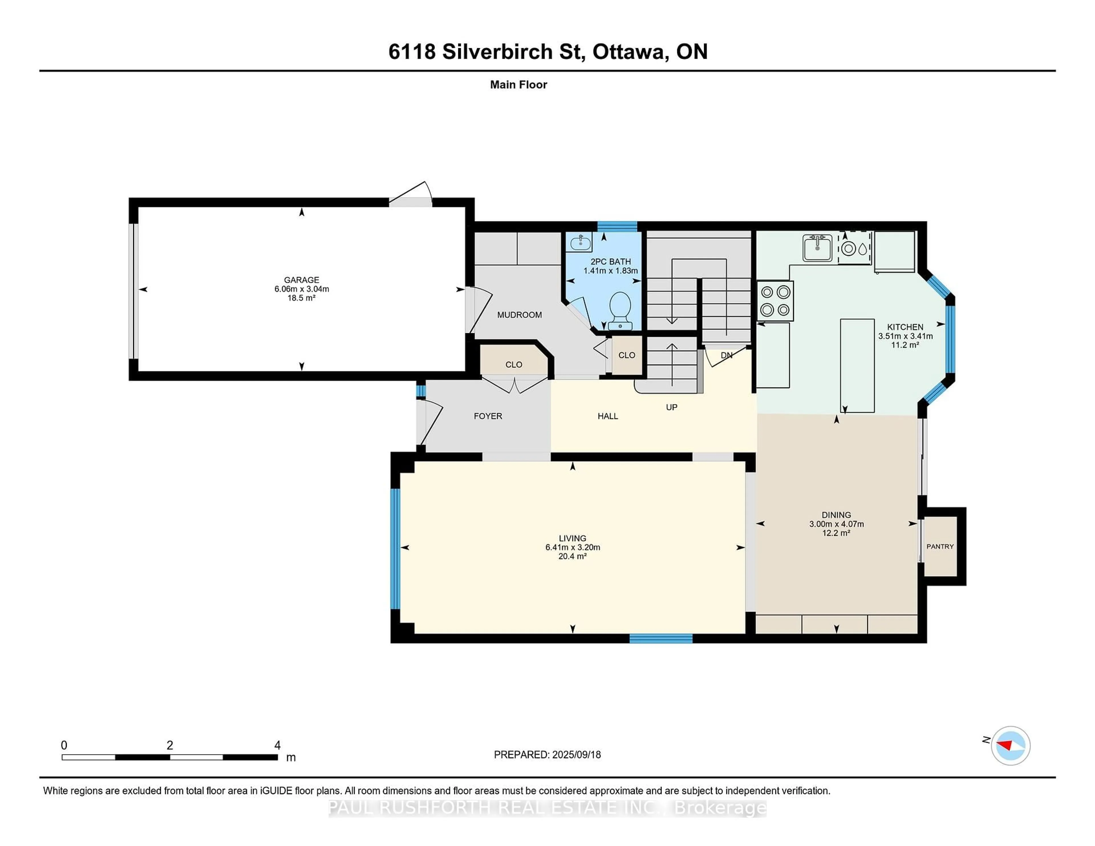 Floor plan for 6118 Silverbirch St, Ottawa Ontario K1W 1C4