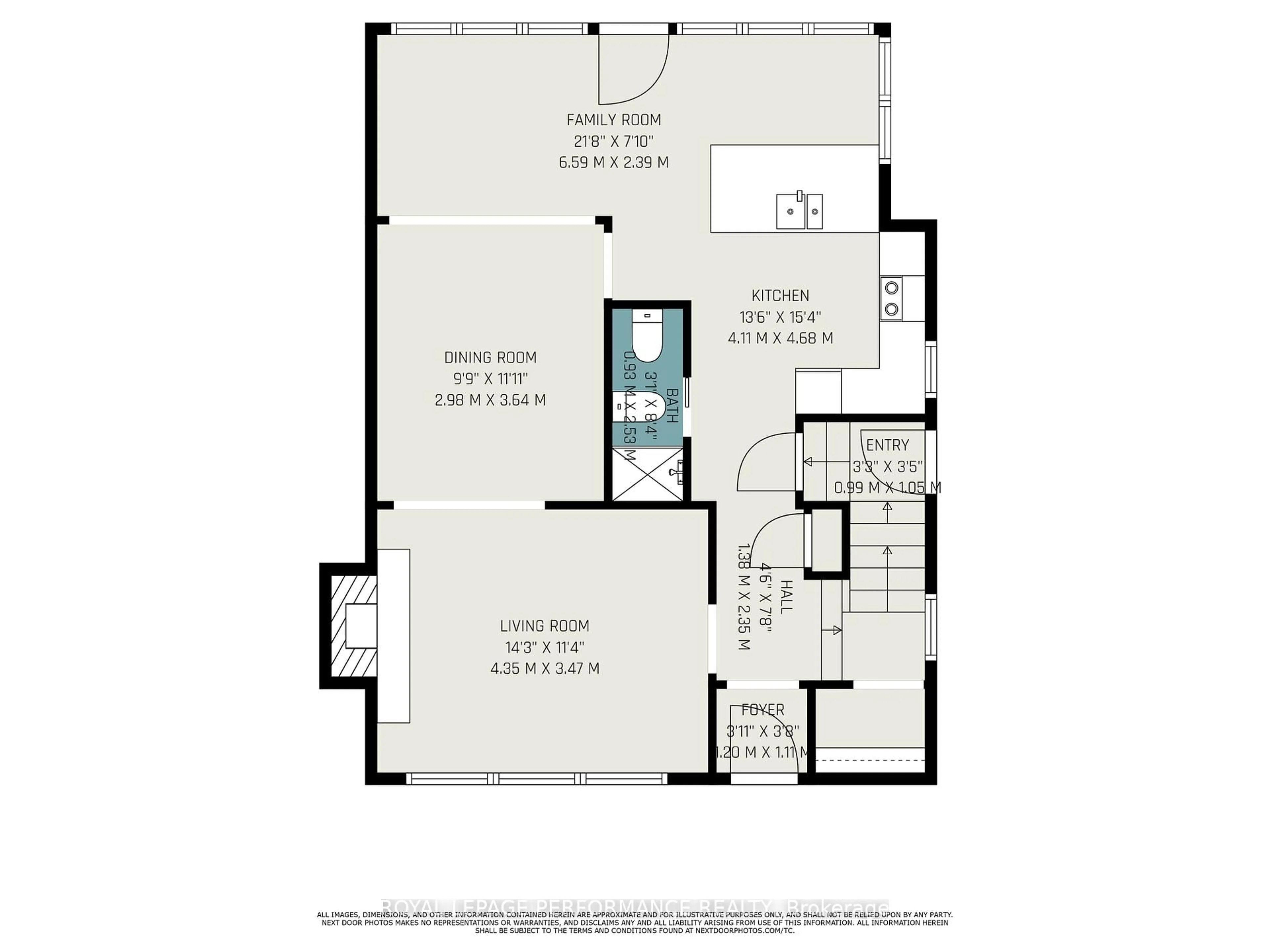 Floor plan for 223 Carleton Ave, Ottawa Ontario K1Y 0J5
