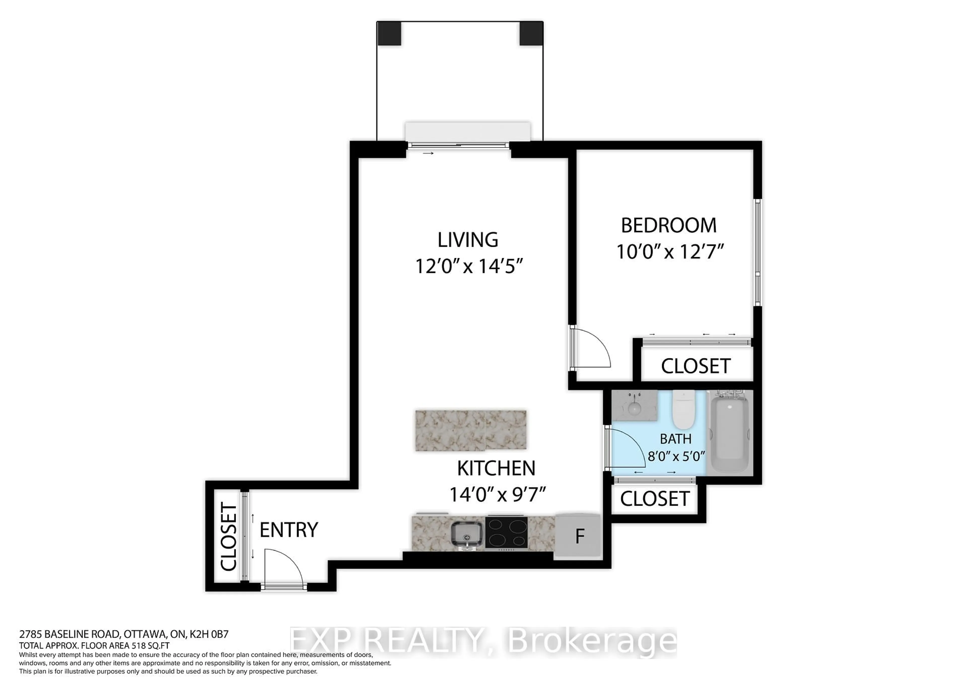 Floor plan for 2785 Baseline Rd #108, Ottawa Ontario K2H 0B7