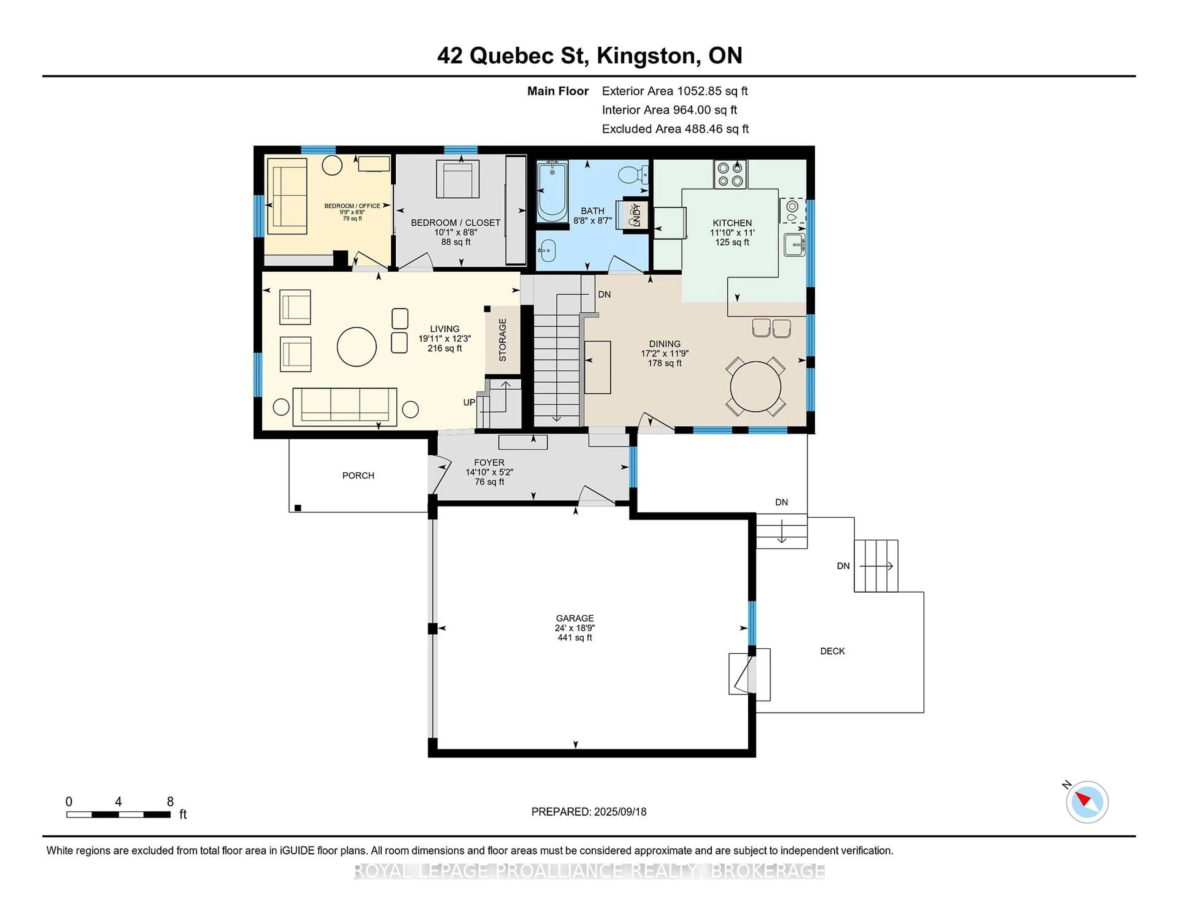 Floor plan for 42 Quebec St, Kingston Ontario K7K 1T7