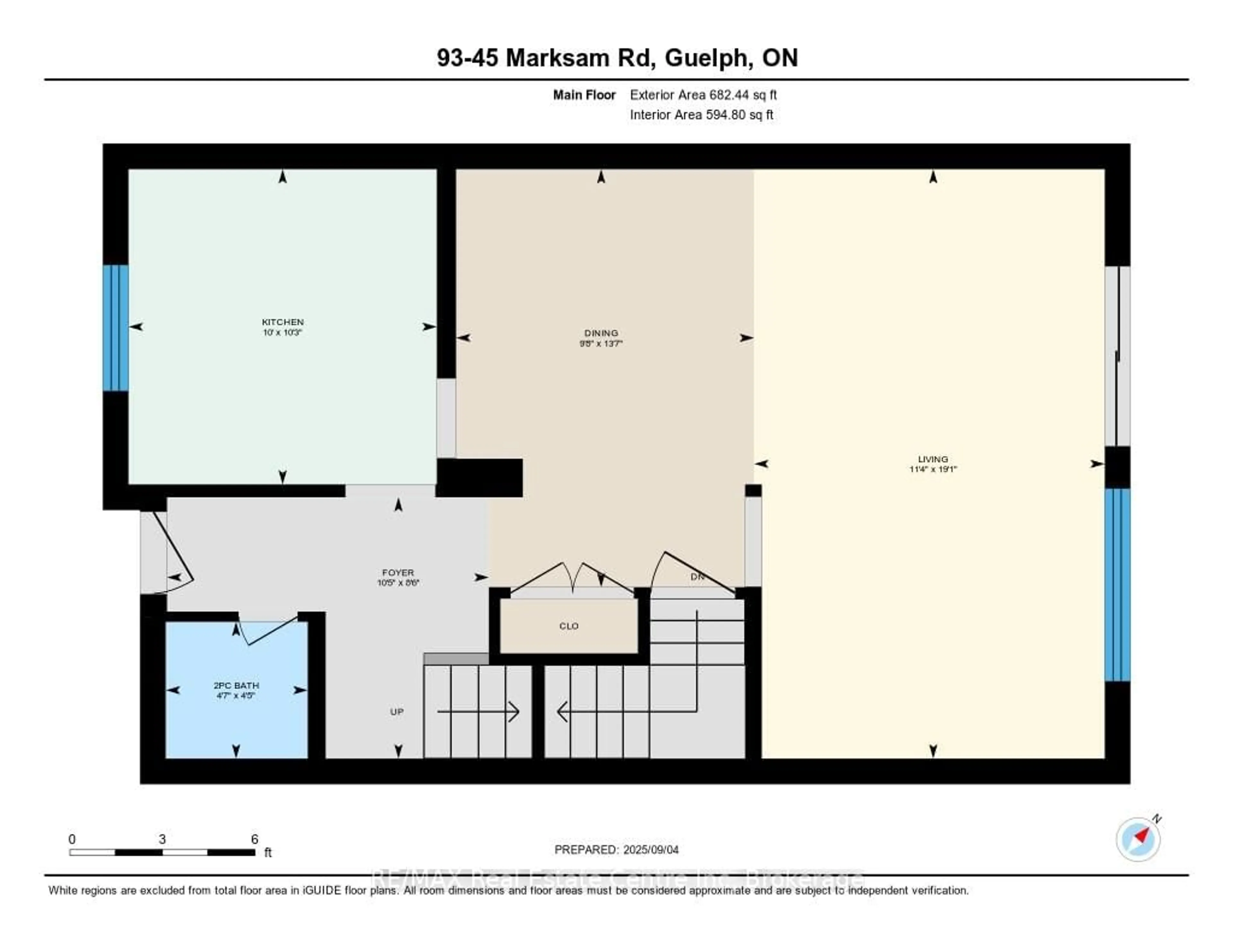 Floor plan for 45 Marksam Rd #93, Guelph Ontario N1H 6Y9