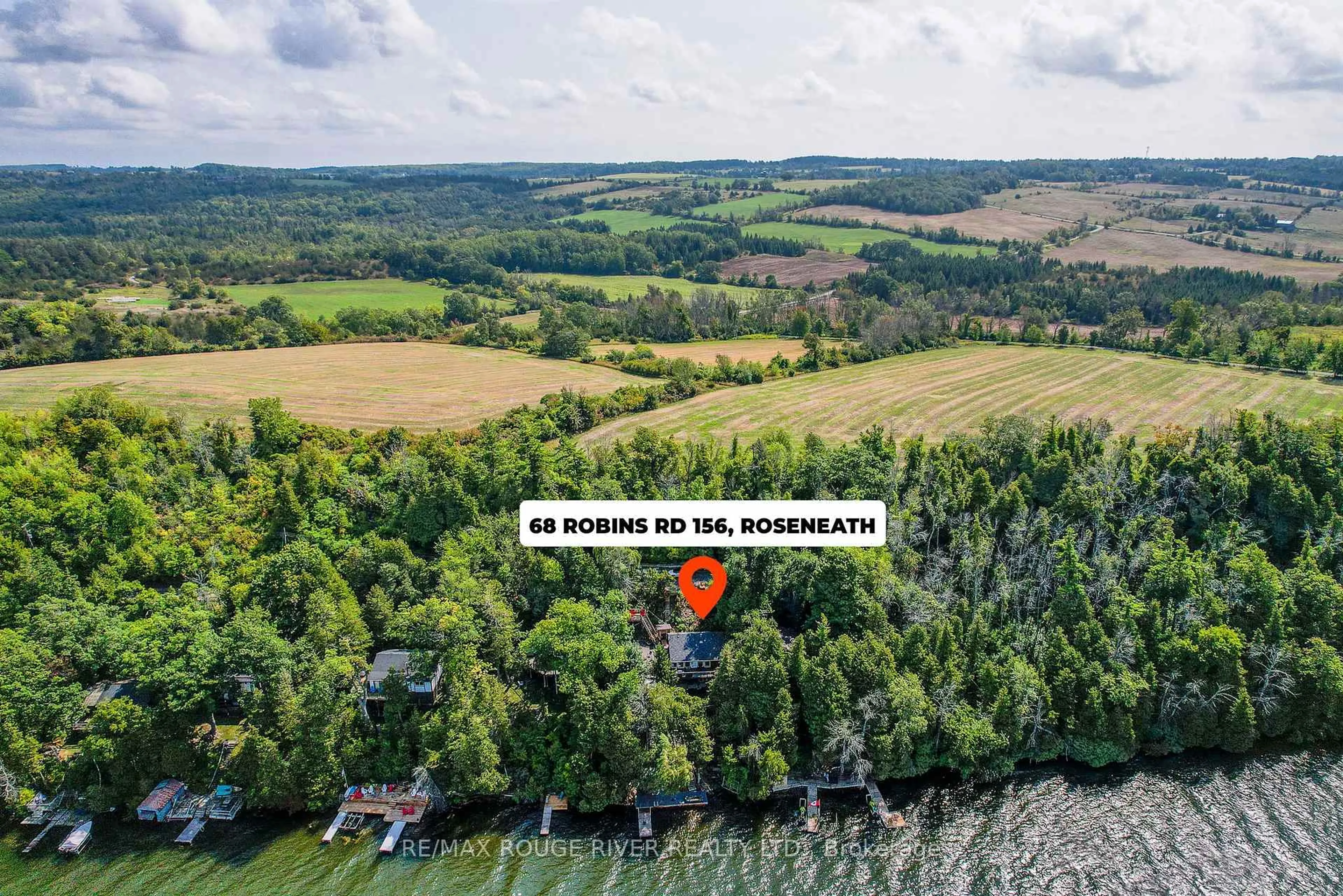 A pic from outside/outdoor area/front of a property/back of a property/a pic from drone, water/lake/river/ocean view for 68 Robins Rd #156, Alnwick/Haldimand Ontario K0L 1Y0