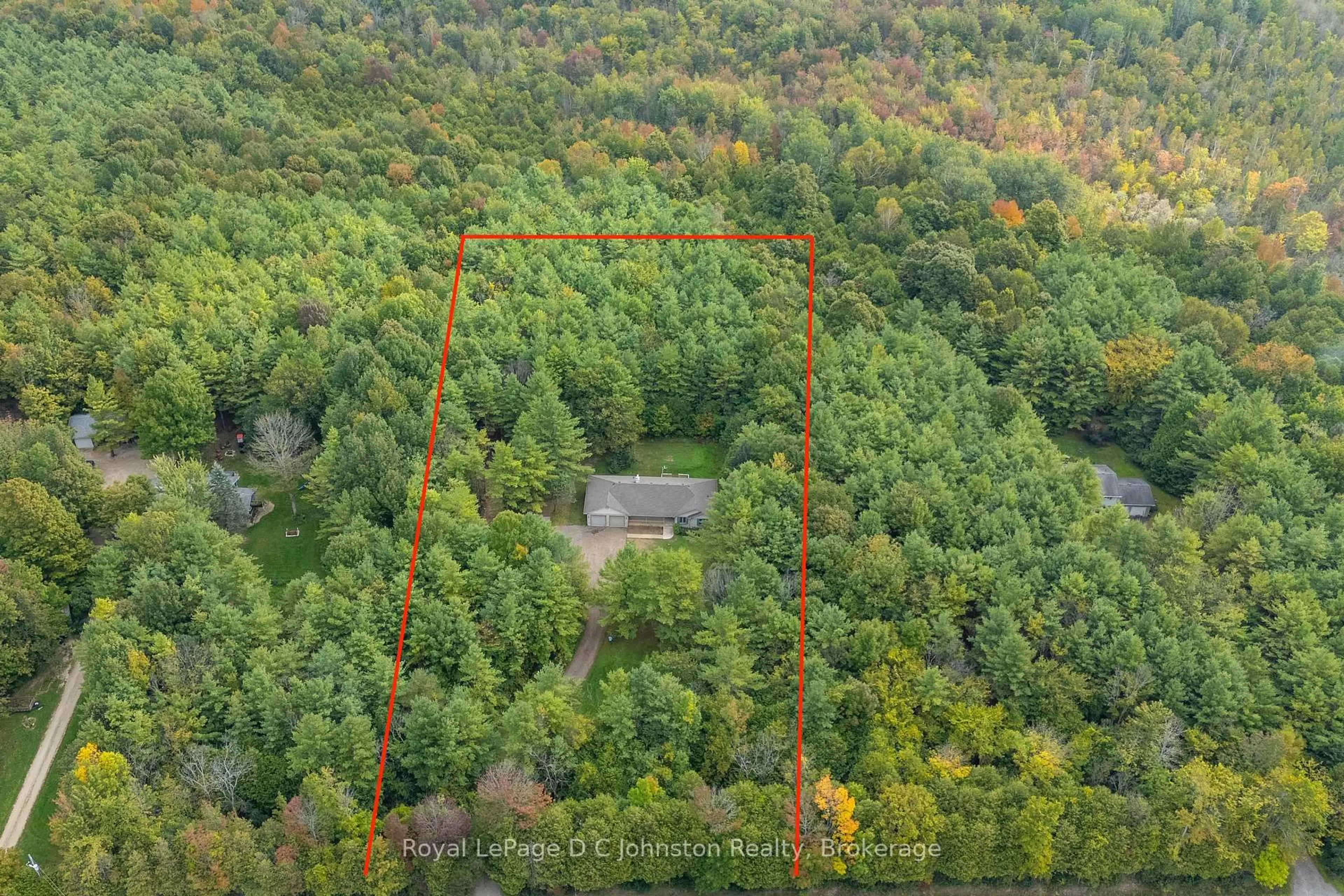A pic from outside/outdoor area/front of a property/back of a property/a pic from drone, forest/trees view for 397603 Concession 10, Meaford Ontario N4K 5N8