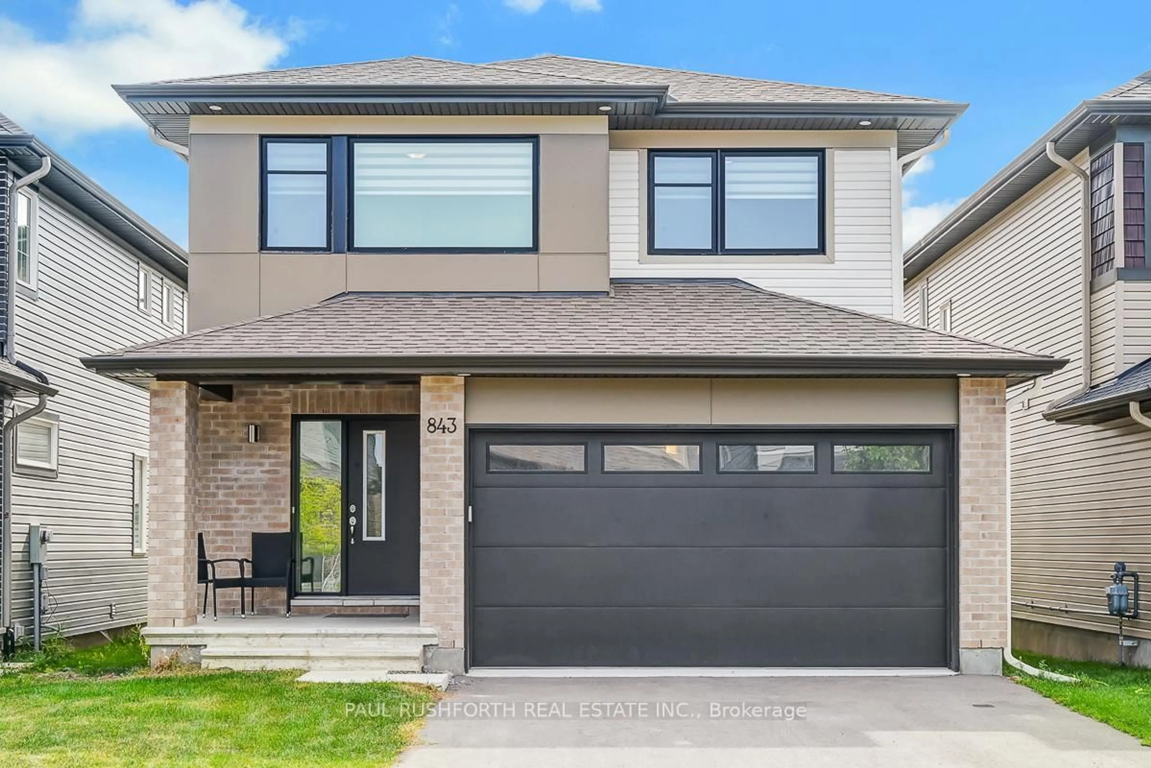 Home with brick exterior material, street for 843 Sendero Way, Ottawa Ontario K2S 2W9
