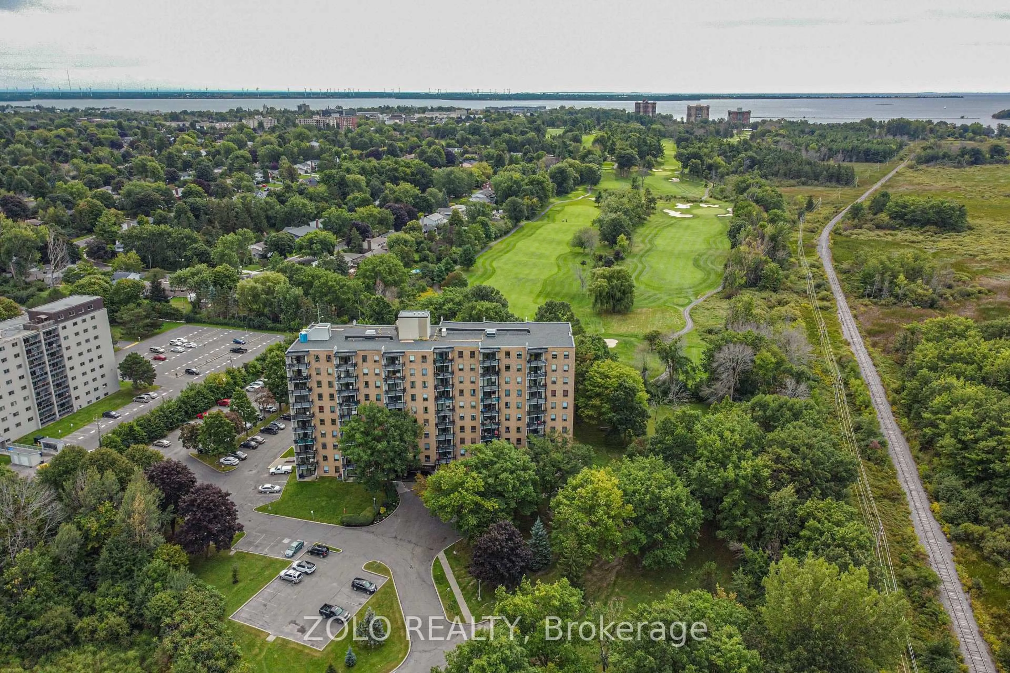 A pic from outside/outdoor area/front of a property/back of a property/a pic from drone, water/lake/river/ocean view for 66 Greenview Dr #909, Kingston Ontario K7M 7C5