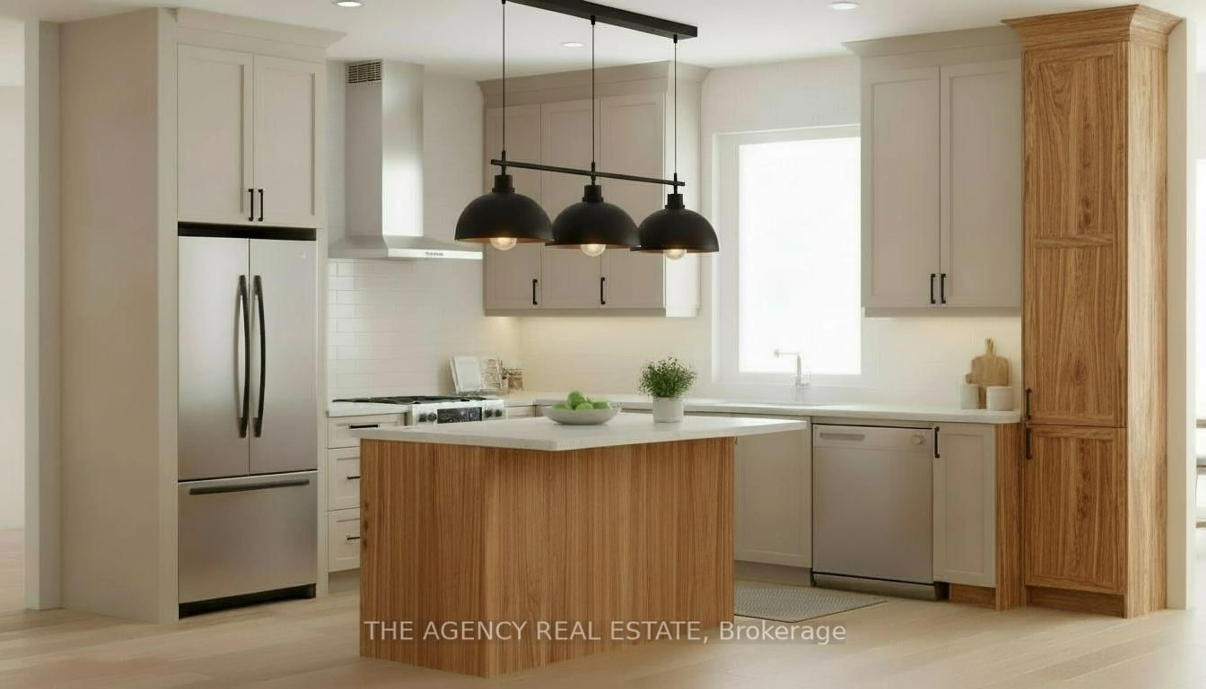 Contemporary kitchen, wood/laminate floor for 3134 Regiment Rd, London South Ontario N6P 0H2