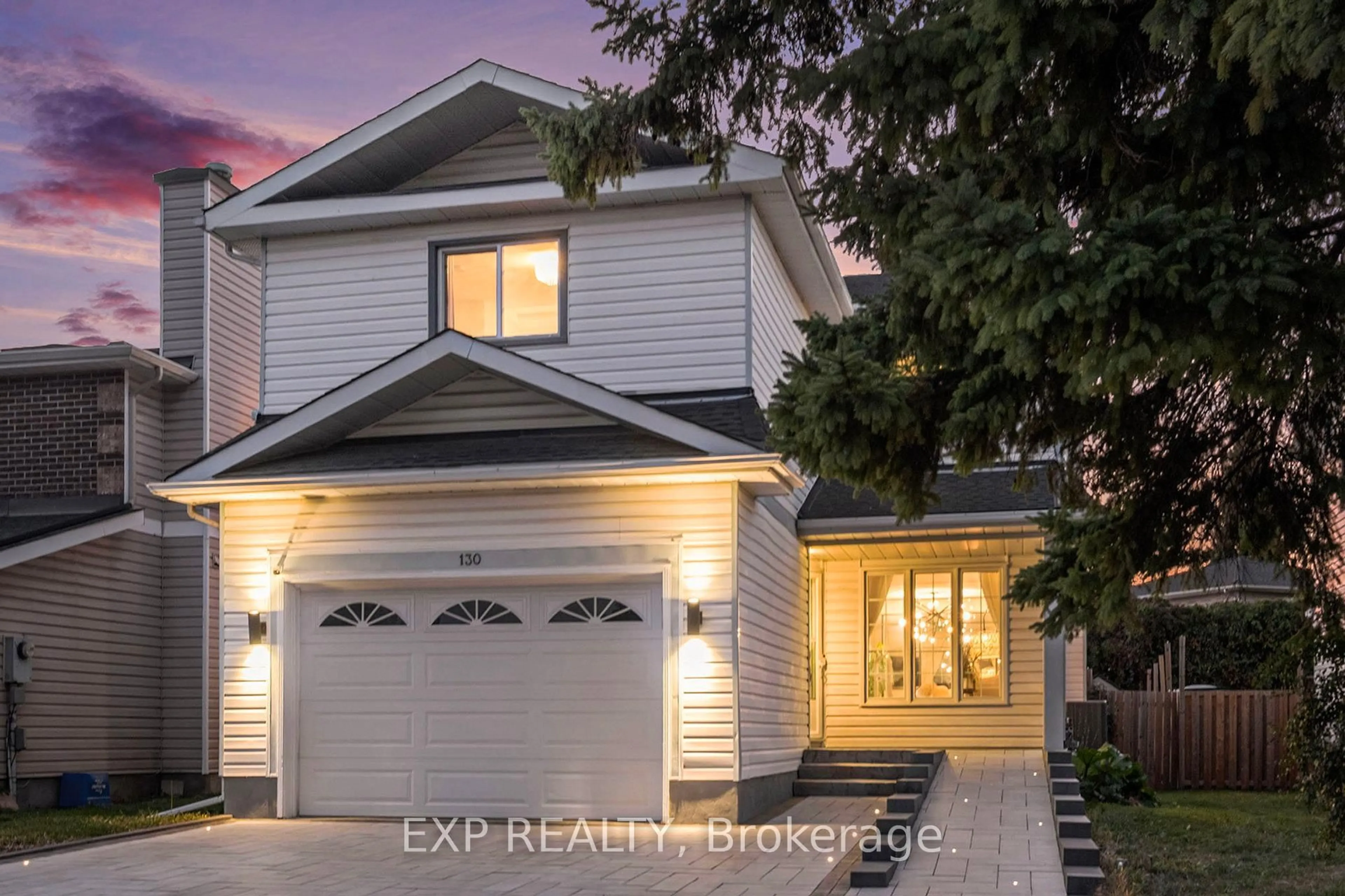 Home with vinyl exterior material, street for 130 Tartan Dr, Ottawa Ontario K2J 3S6