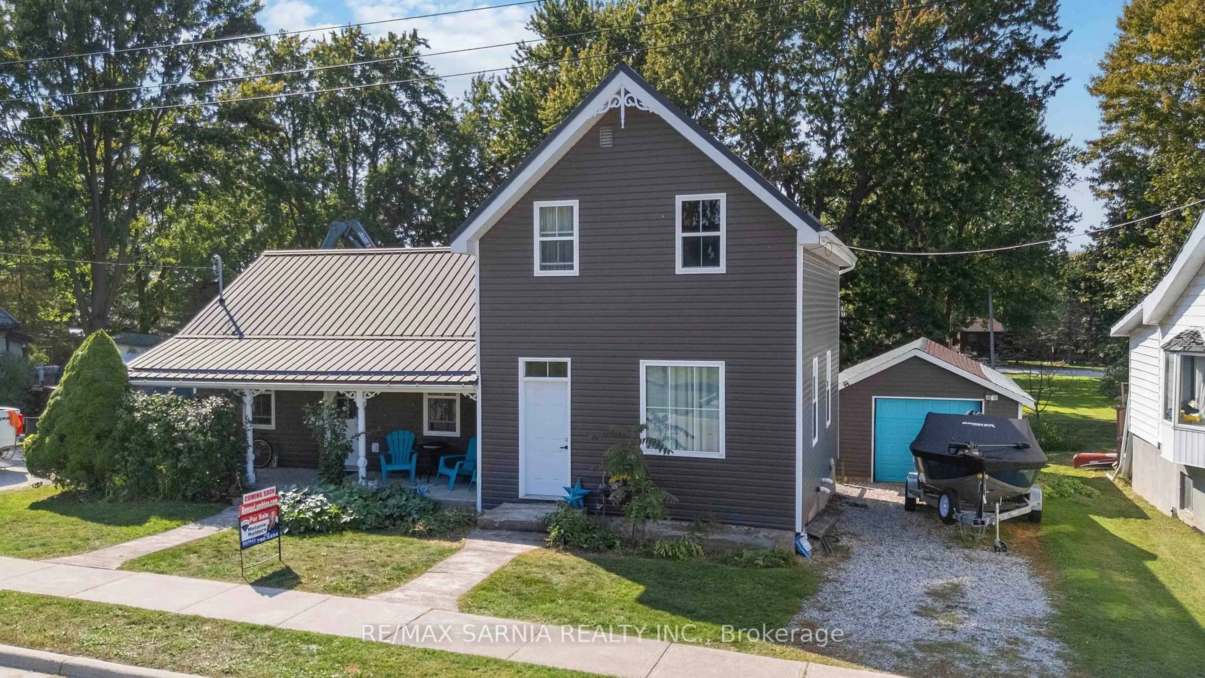 Home with vinyl exterior material, street for 16 Union St, Lambton Shores Ontario N0N 1J0