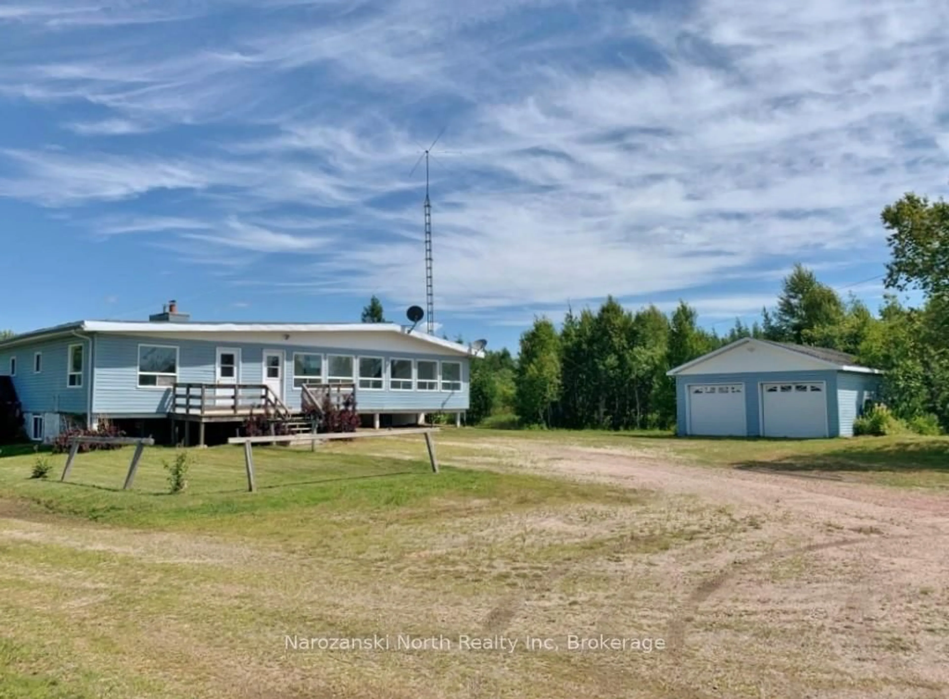 A pic from outside/outdoor area/front of a property/back of a property/a pic from drone, building for 2855 Highway 64 Highway, French River Ontario P0M 2N0
