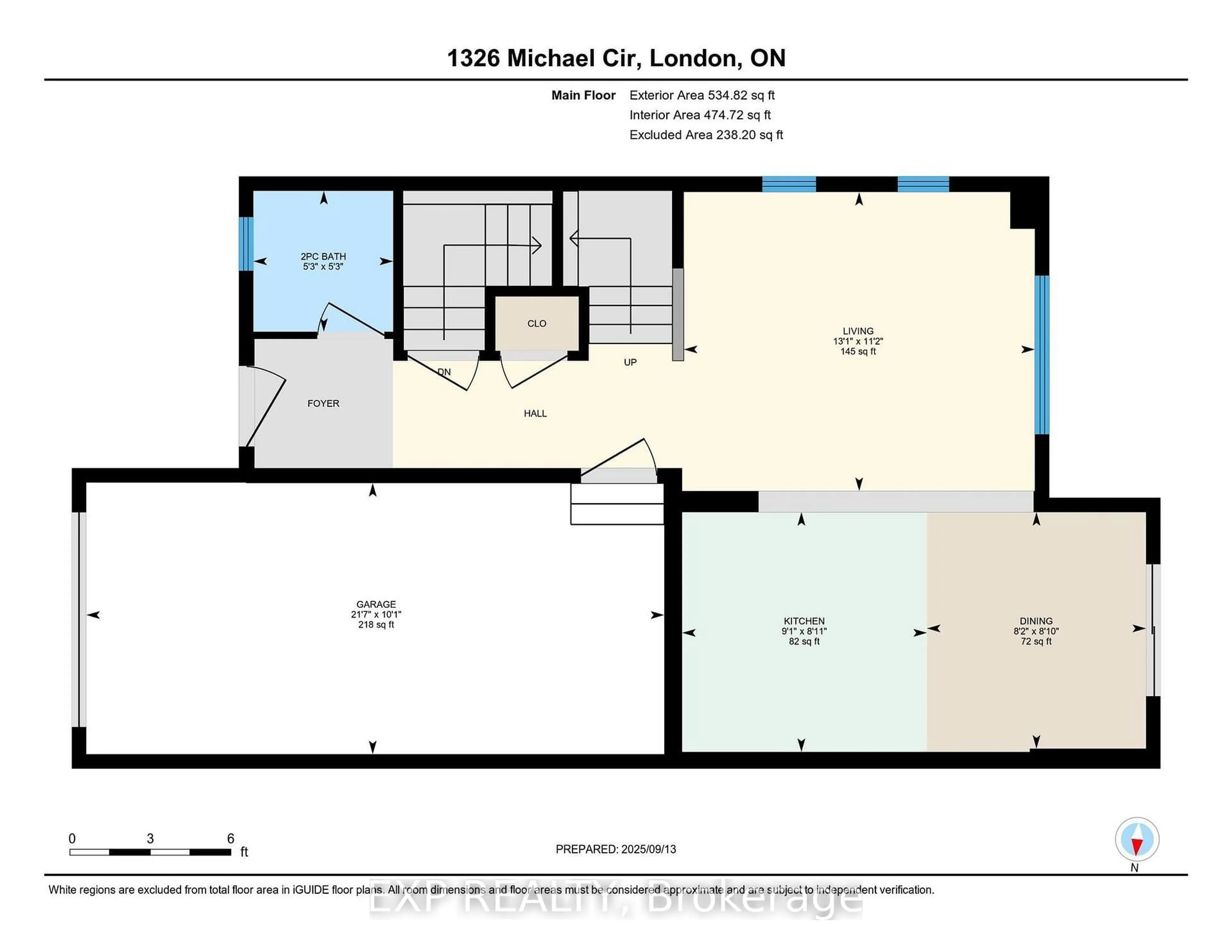 Floor plan for 1326 Michael Circ, London East Ontario N5V 0B8