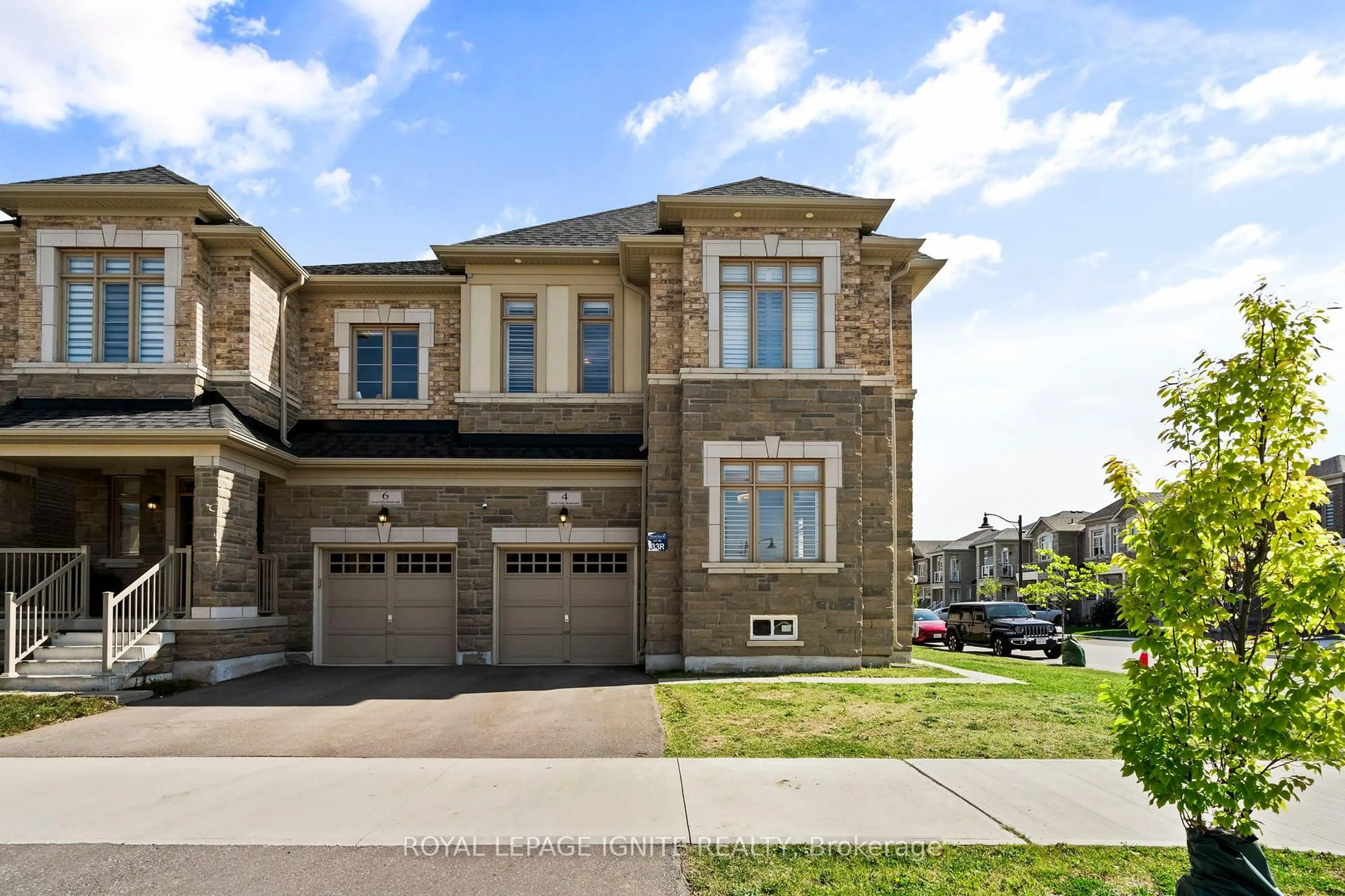 Home with brick exterior material, street for 4 Great Falls Blvd, Hamilton Ontario L8B 1X7