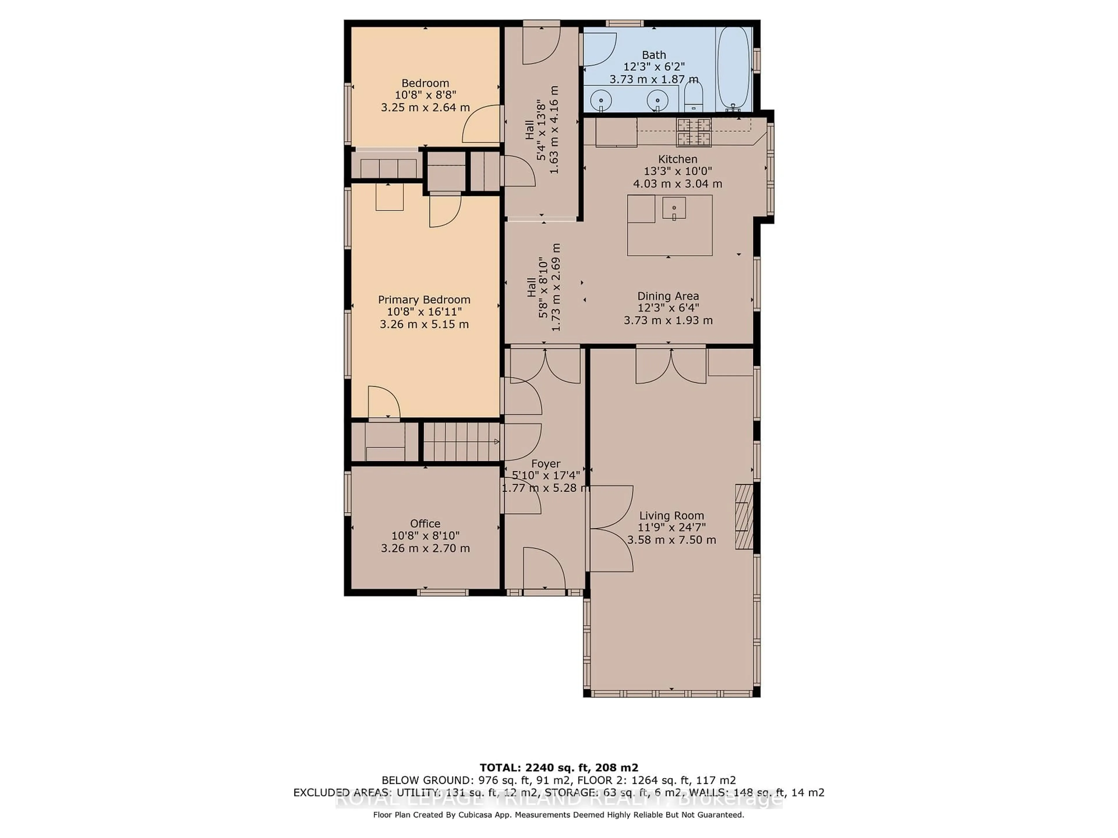 Floor plan for 263 Ridout St, London South Ontario N6C 3Y7