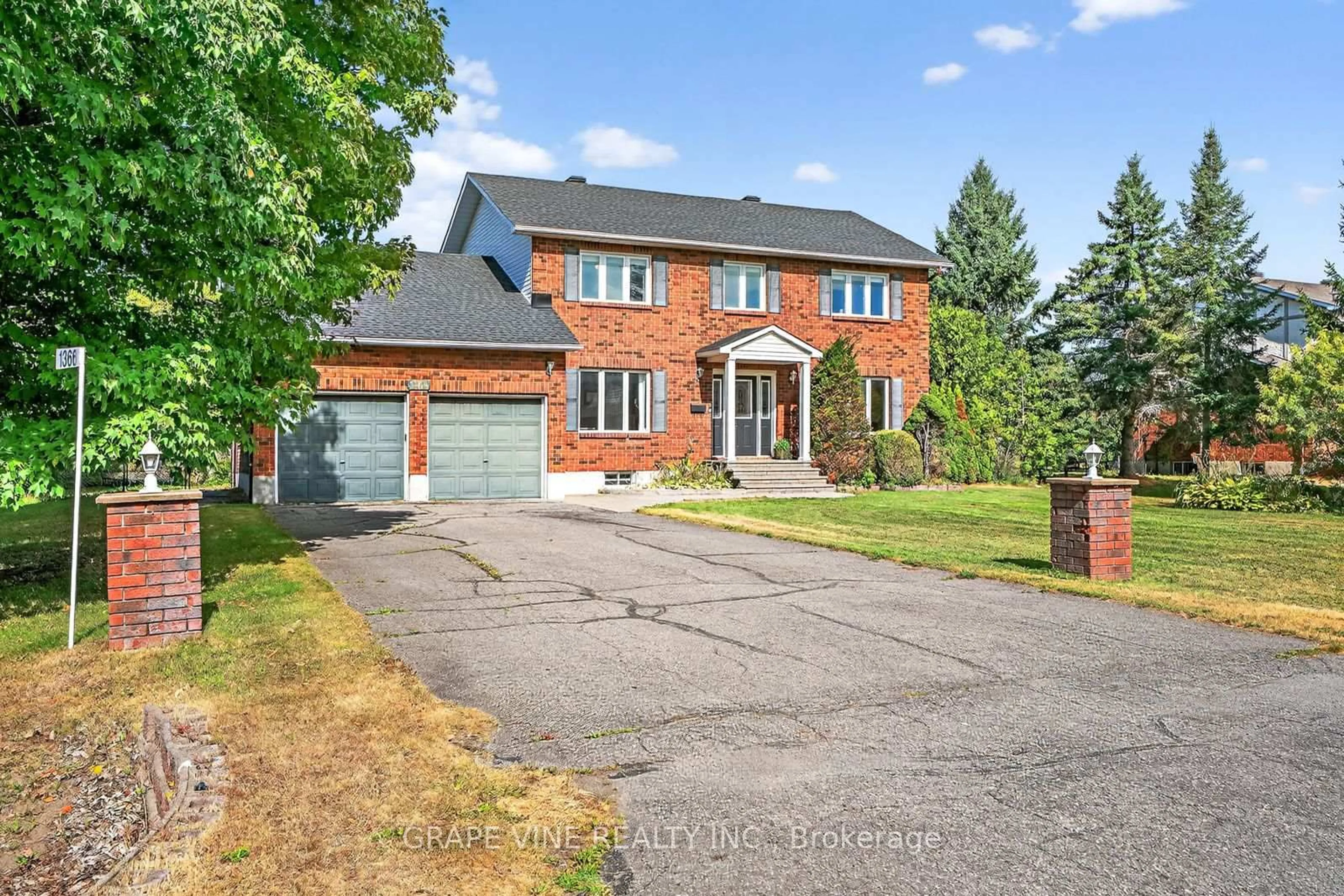 Home with brick exterior material, street for 1366 Cornfield Cres, Ottawa Ontario K4P 1E6