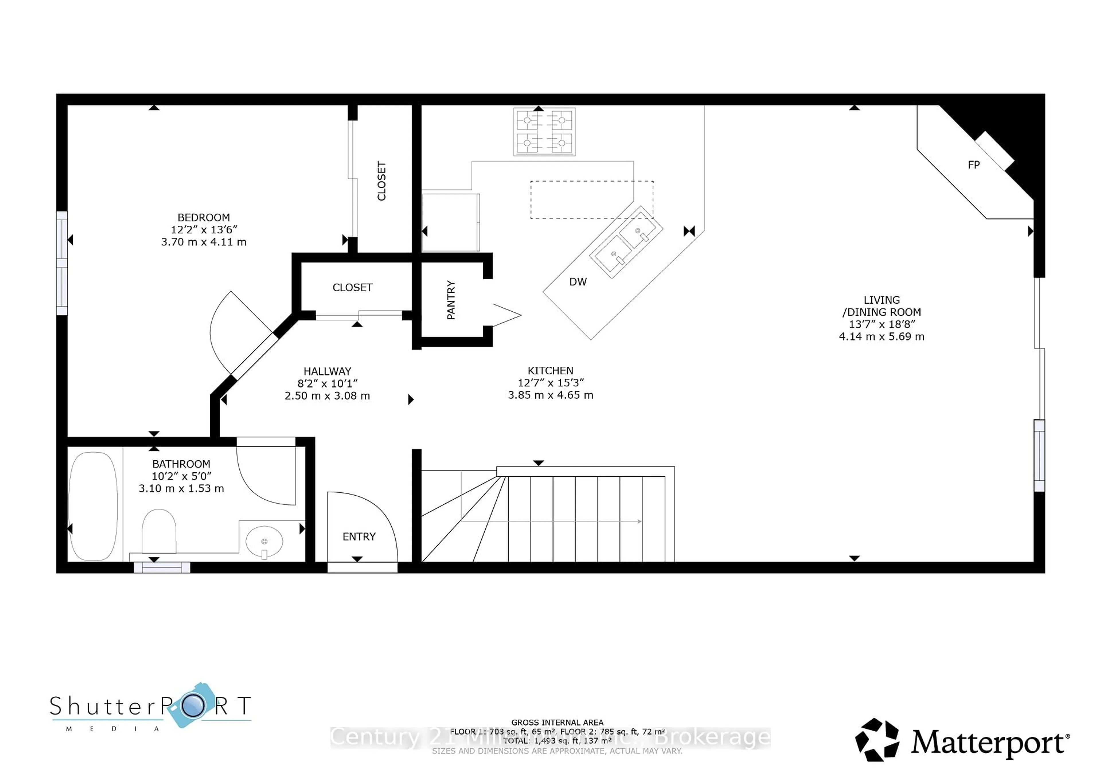 Floor plan for 83 Victoria St #7, Meaford Ontario N4L 1R4