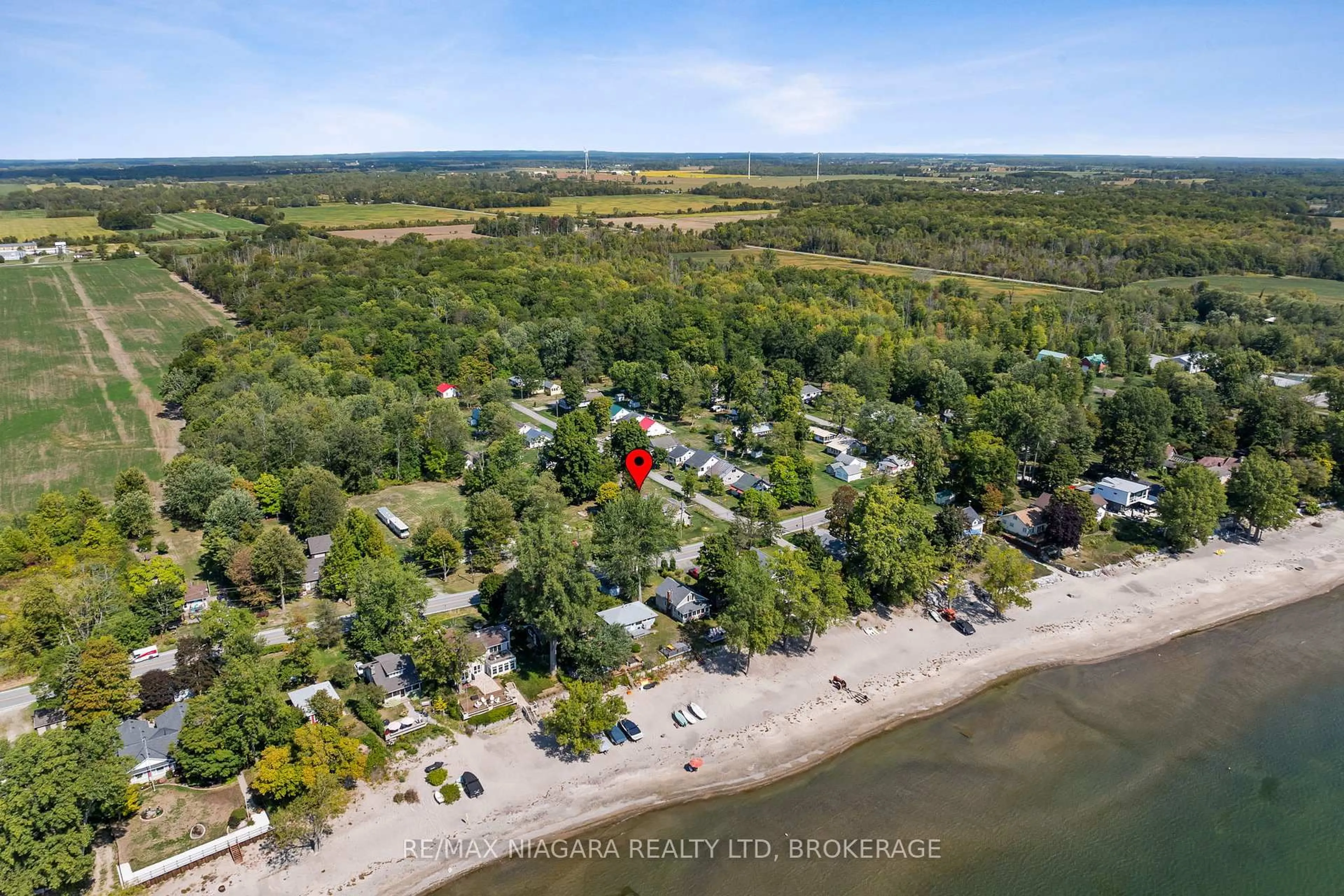 A pic from outside/outdoor area/front of a property/back of a property/a pic from drone, water/lake/river/ocean view for 12642 Campbell Rd, Wainfleet Ontario L0S 1V0