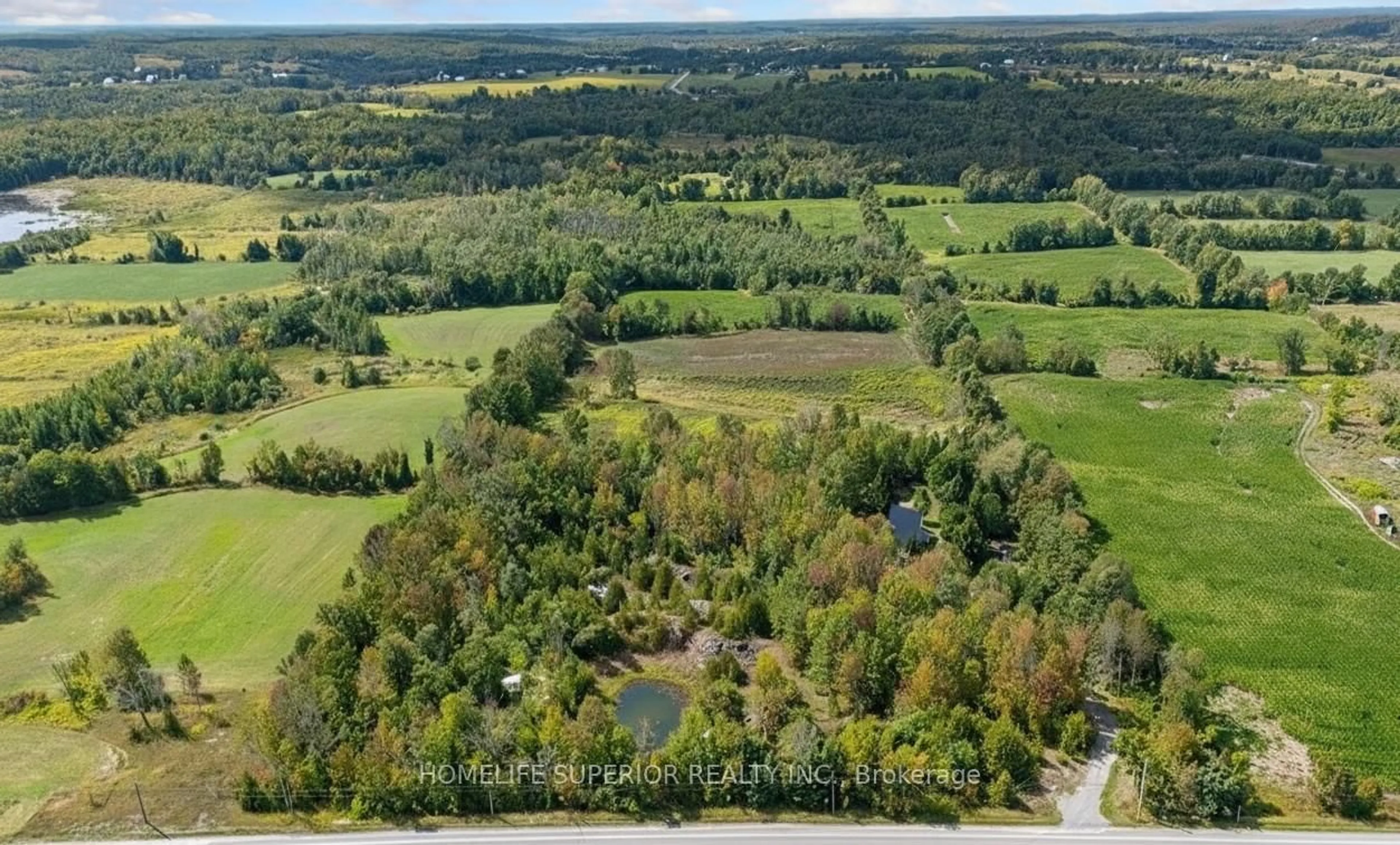 A pic from outside/outdoor area/front of a property/back of a property/a pic from drone, forest/trees view for 16213 Highway 62, Madoc Ontario K0K 1Y0