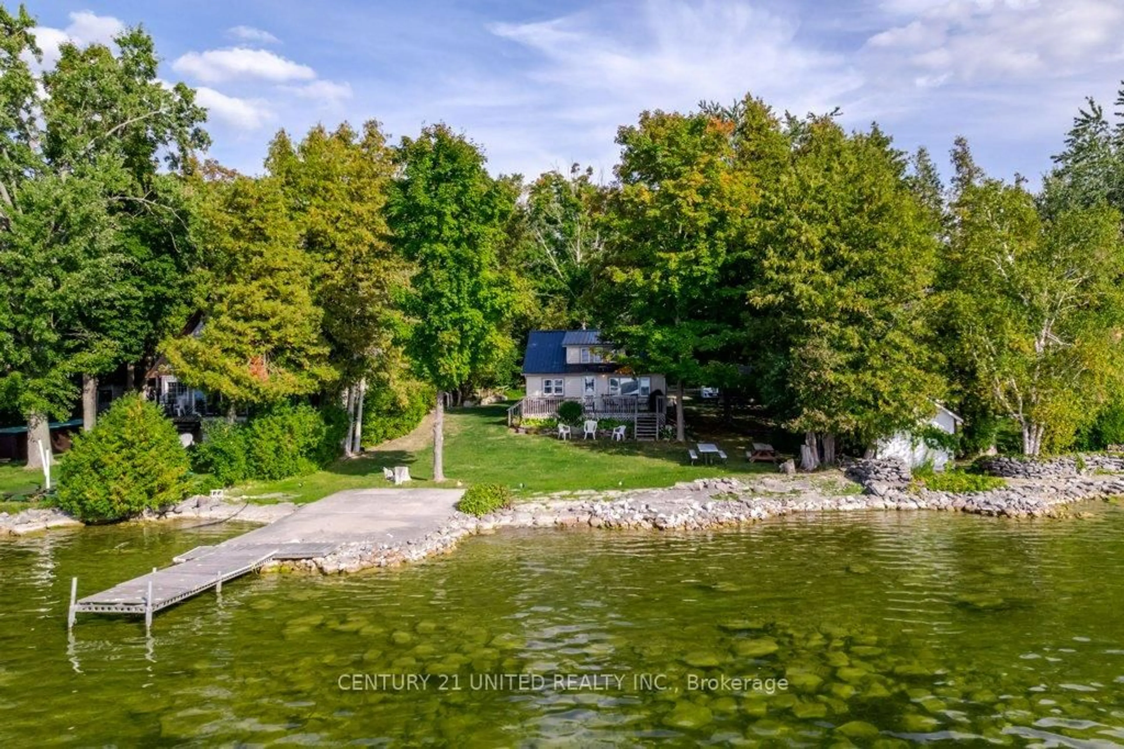 A pic from outside/outdoor area/front of a property/back of a property/a pic from drone, water/lake/river/ocean view for 2640 Fire Route 13, Selwyn Ontario K0L 2H0