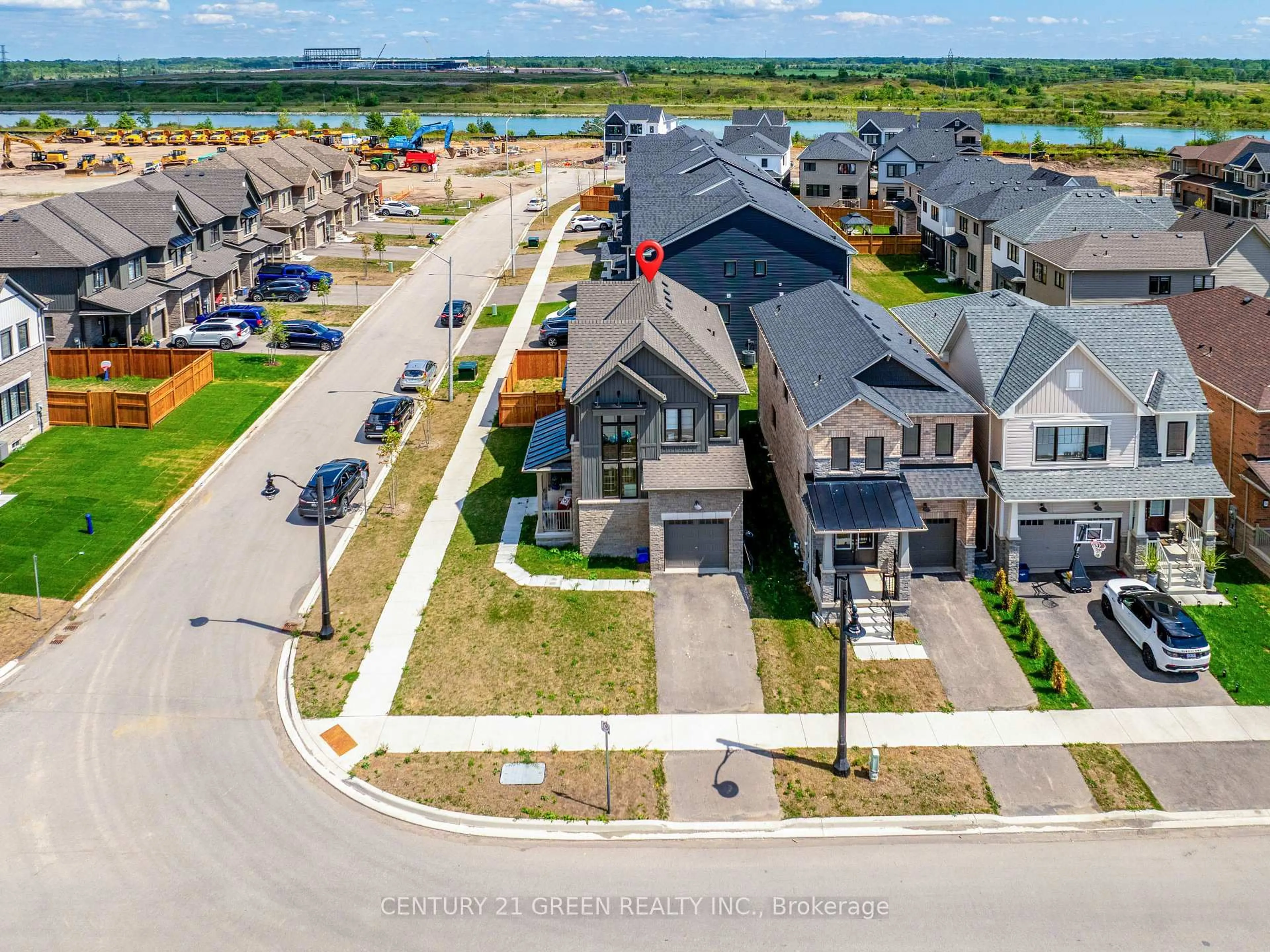 A pic from outside/outdoor area/front of a property/back of a property/a pic from drone, street for 414 Eastbridge Ave, Welland Ontario L3B 0M7