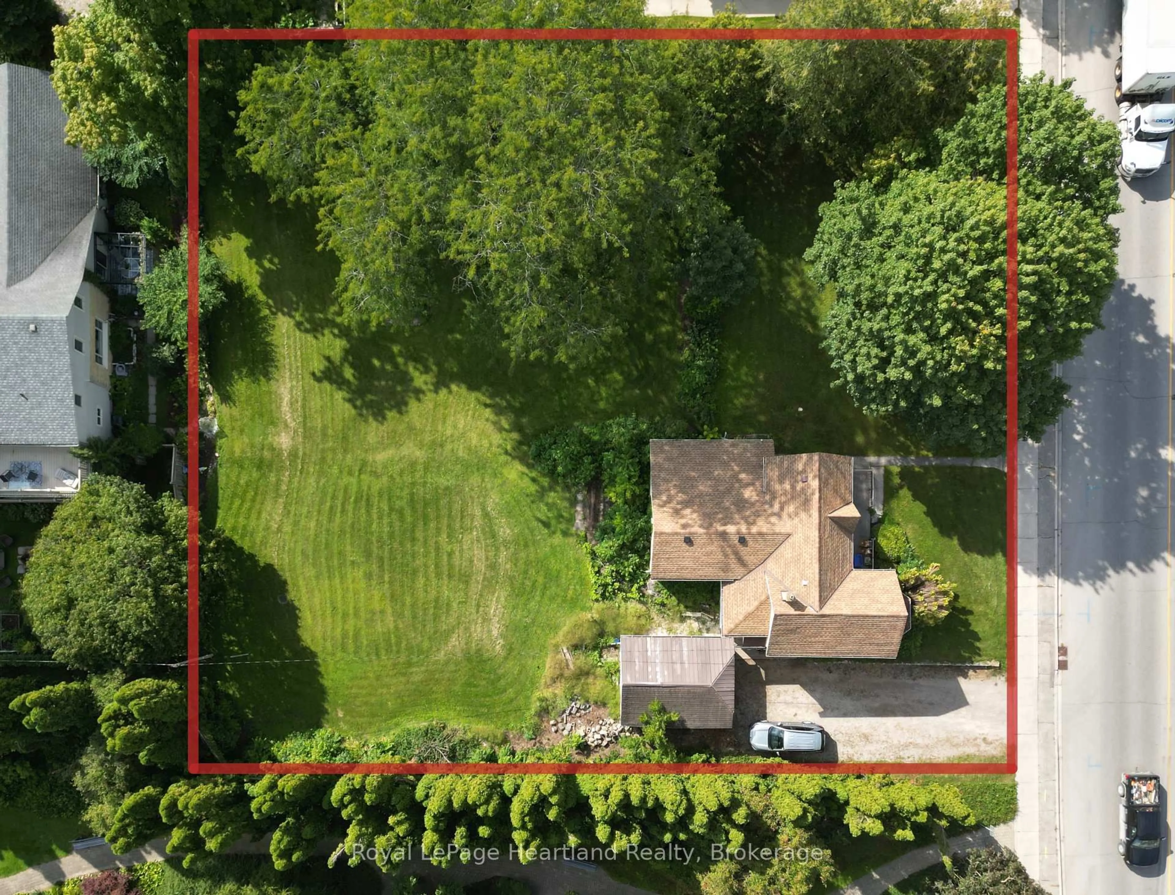 A pic from outside/outdoor area/front of a property/back of a property/a pic from drone, street for 34 Main St, South Huron Ontario N0M 1S1