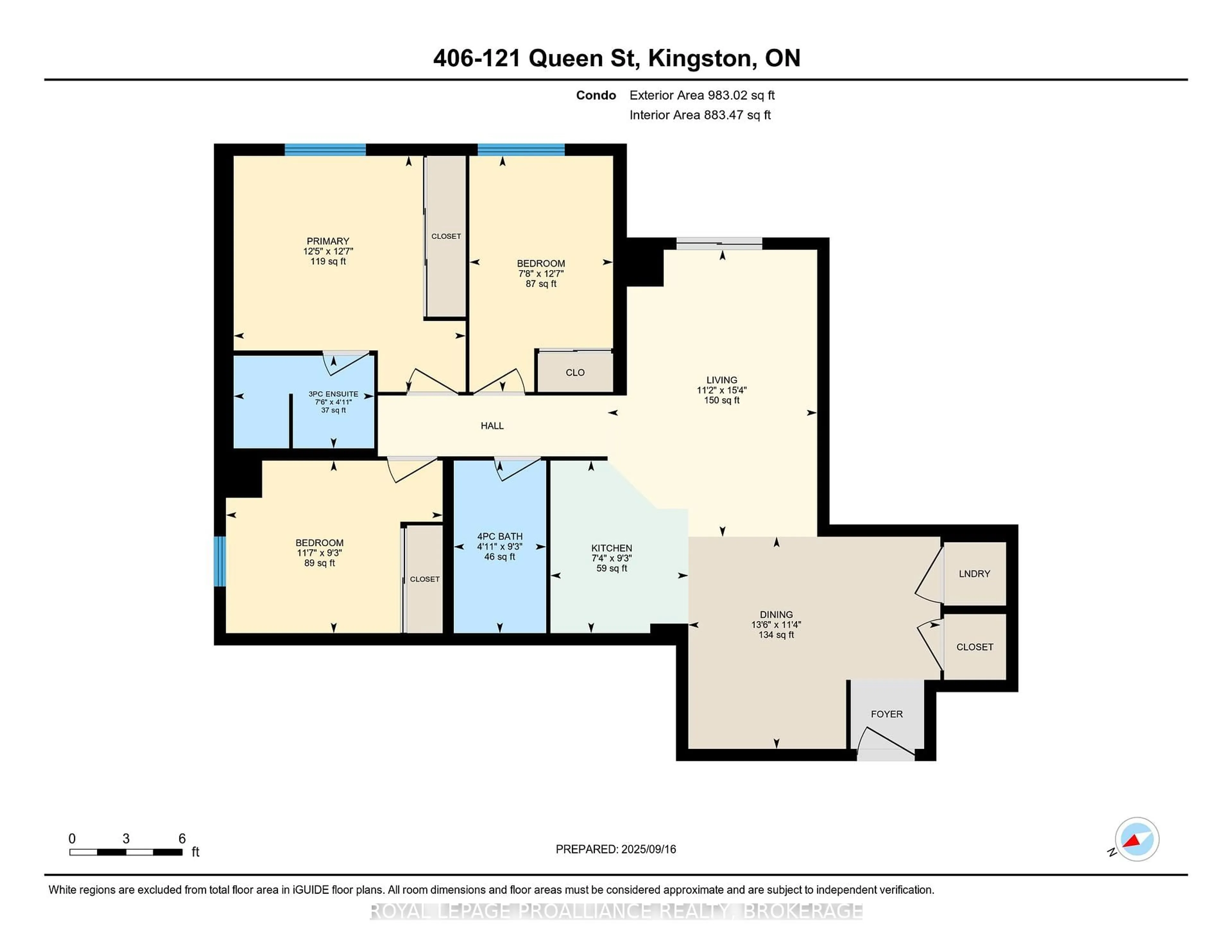 Floor plan for 121 Queen St #406, Kingston Ontario K7K 0G6