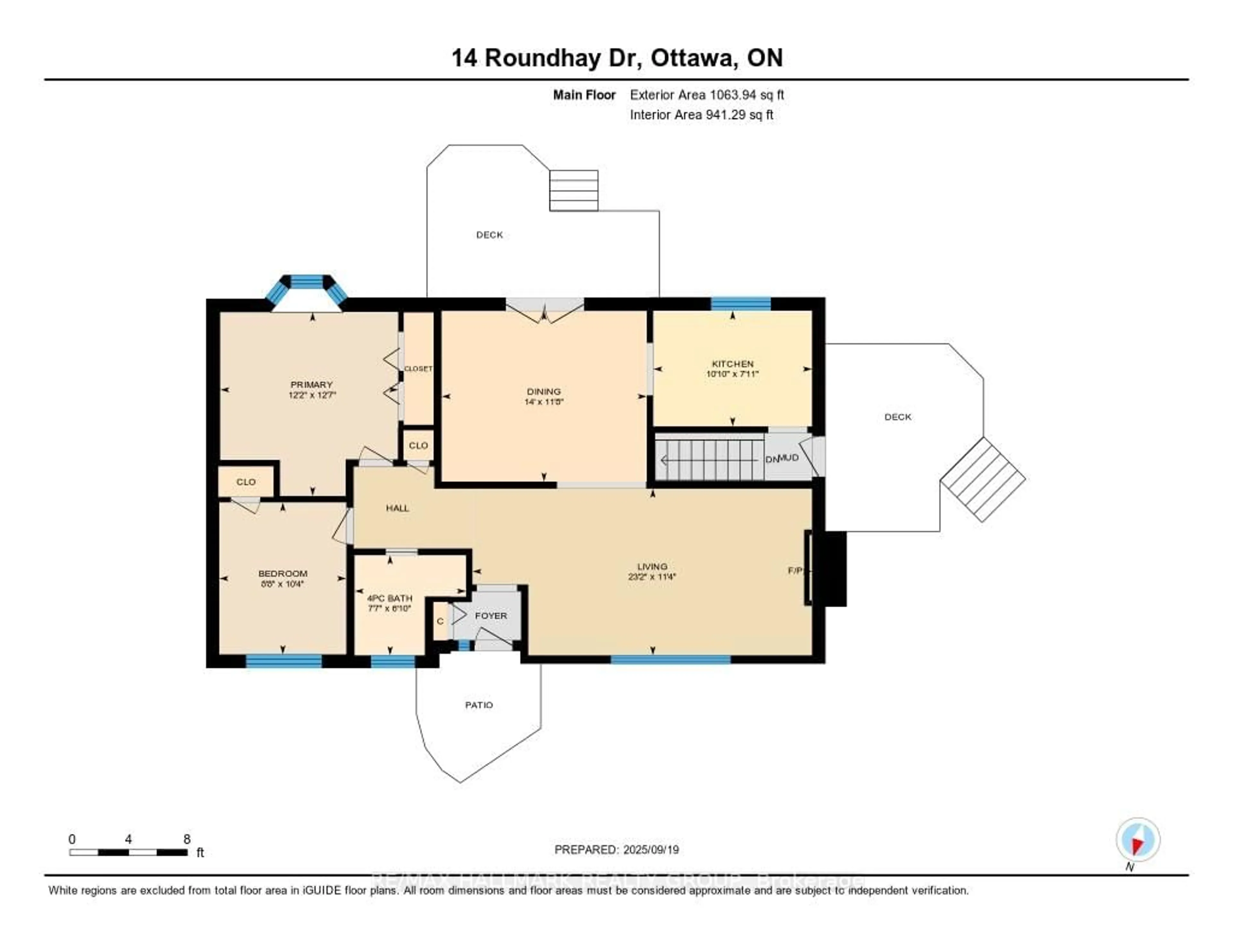 Floor plan for 14 Roundhay Dr, Ottawa Ontario K2G 1B5