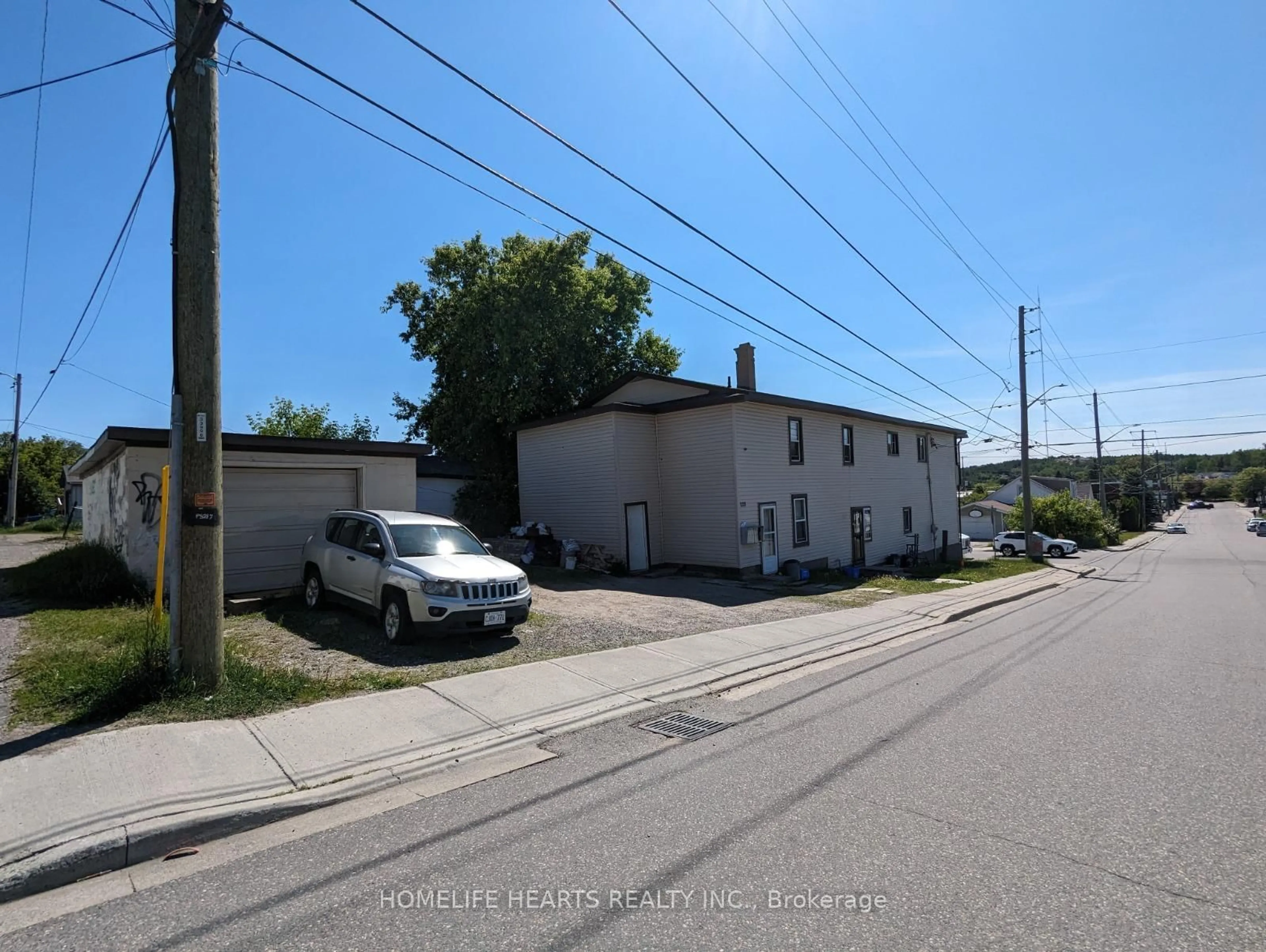 A pic from outside/outdoor area/front of a property/back of a property/a pic from drone, street for 223 Jean St, Greater Sudbury Ontario P3C 2S2