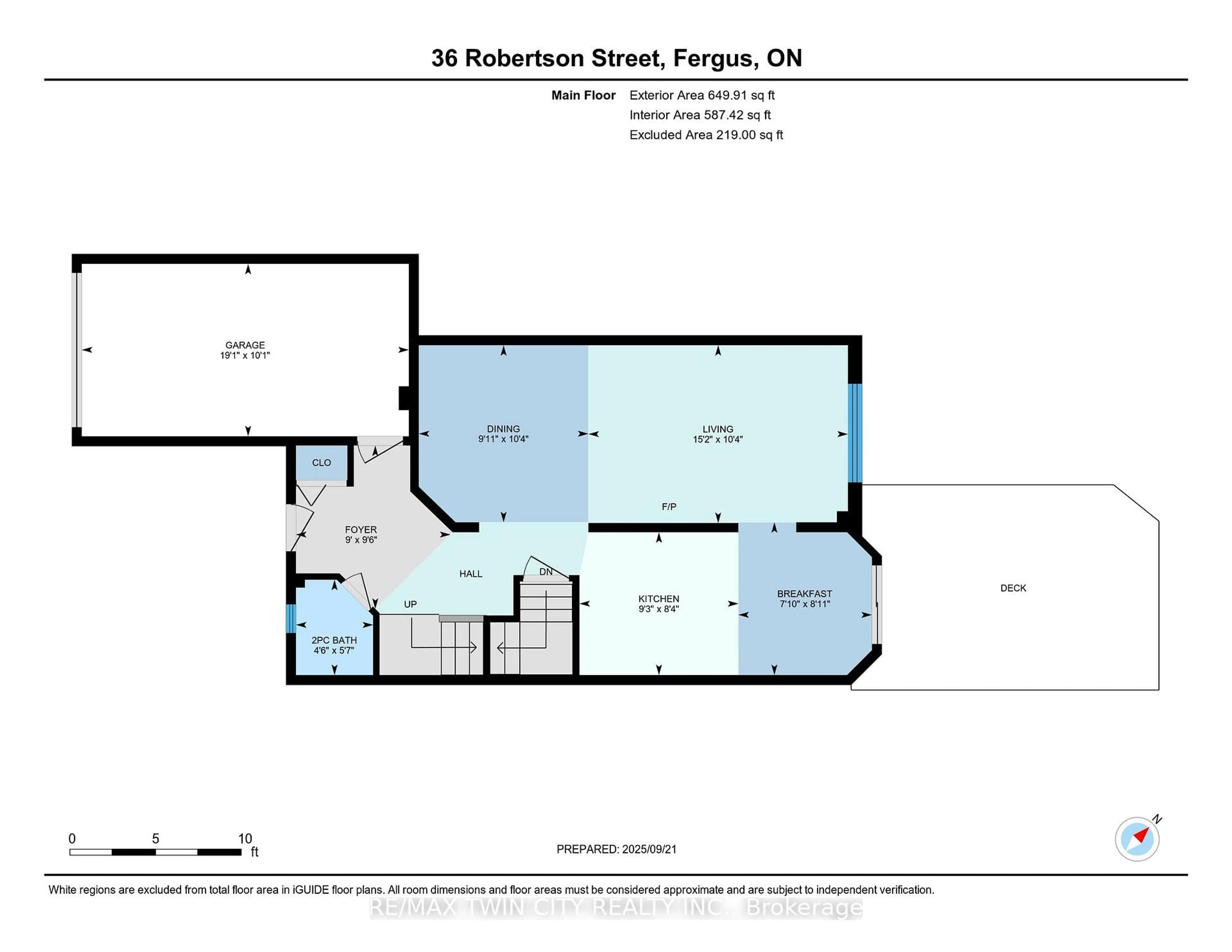 Floor plan for 36 Robertson St, Centre Wellington Ontario N1M 3P6