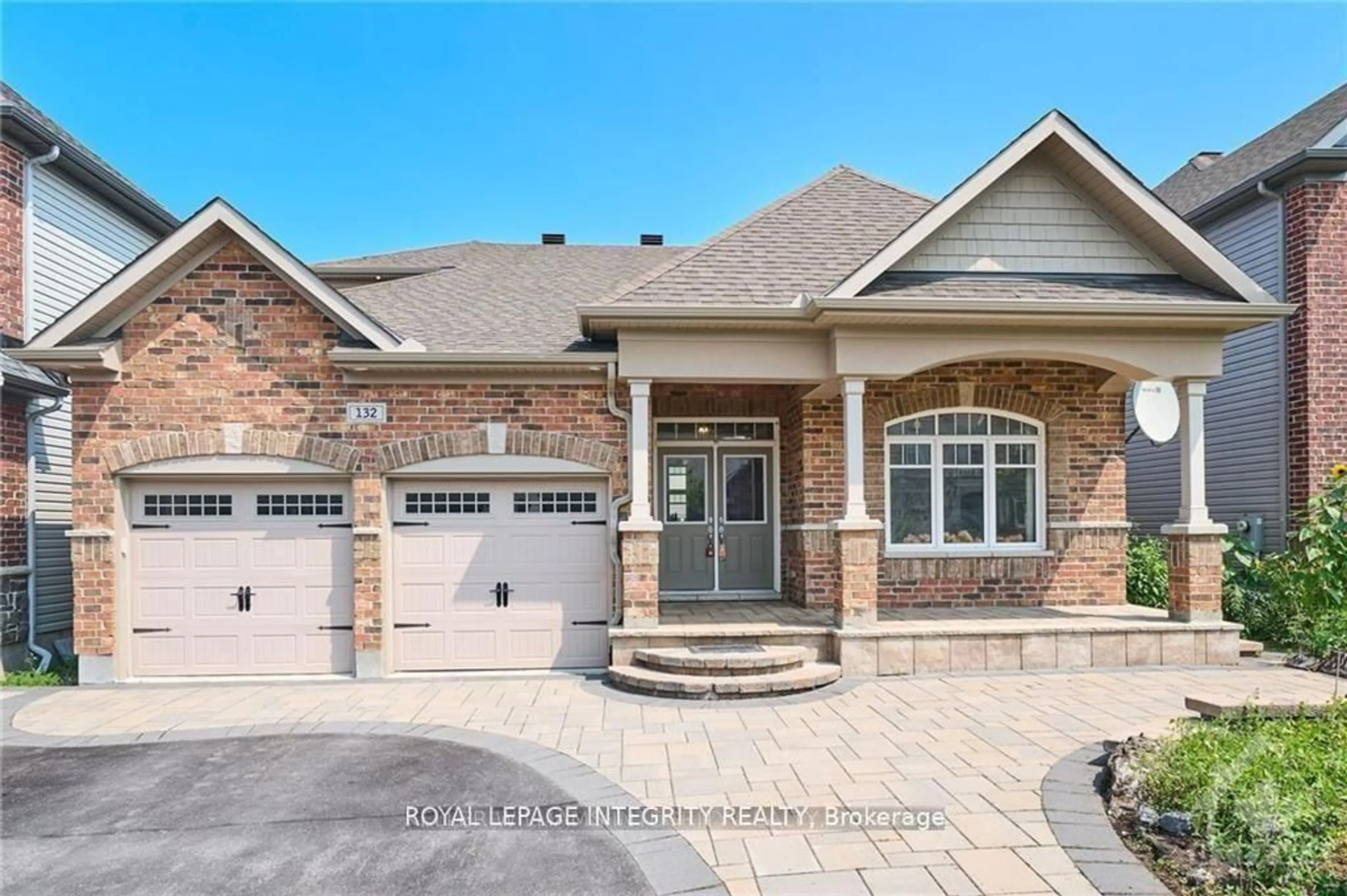 Home with brick exterior material, street for 132 Palfrey Way, Stittsville Ontario K2V 0A6