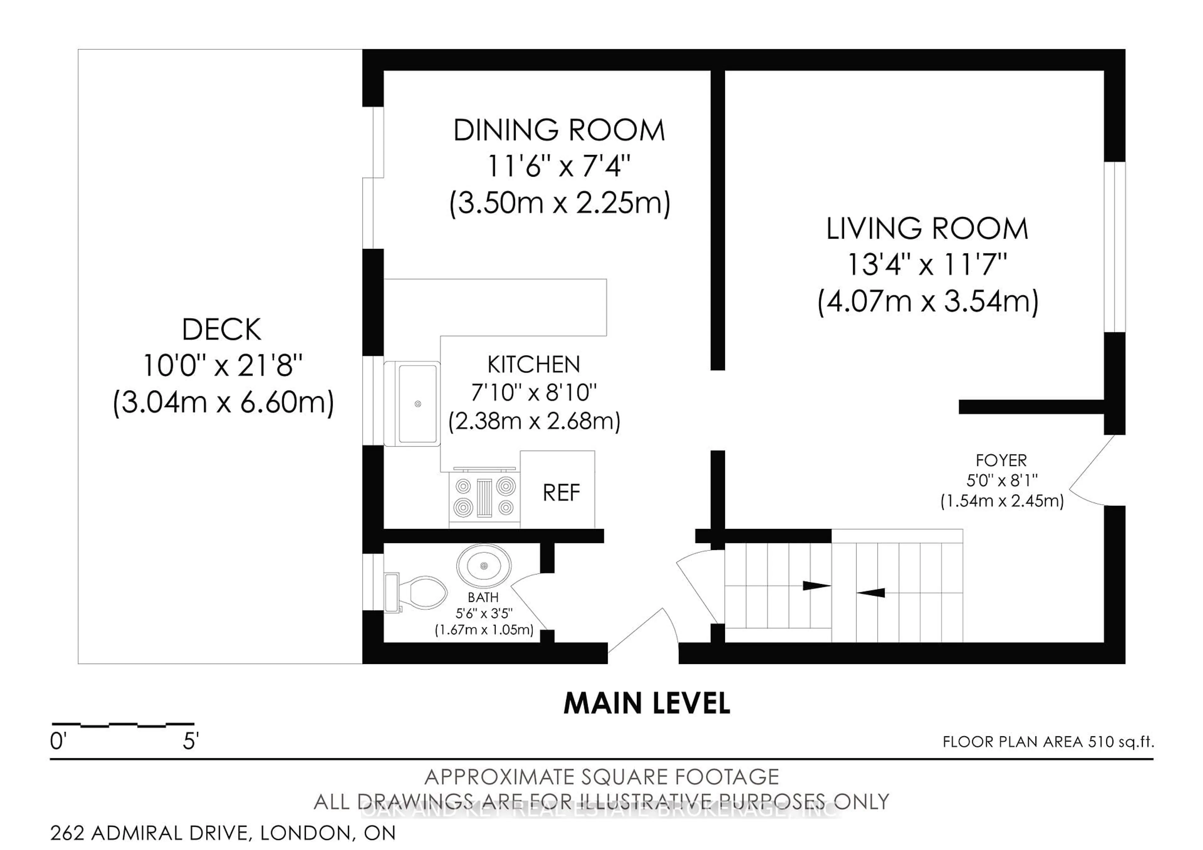 Floor plan for 262 Admiral Dr, London East Ontario N5V 1J1